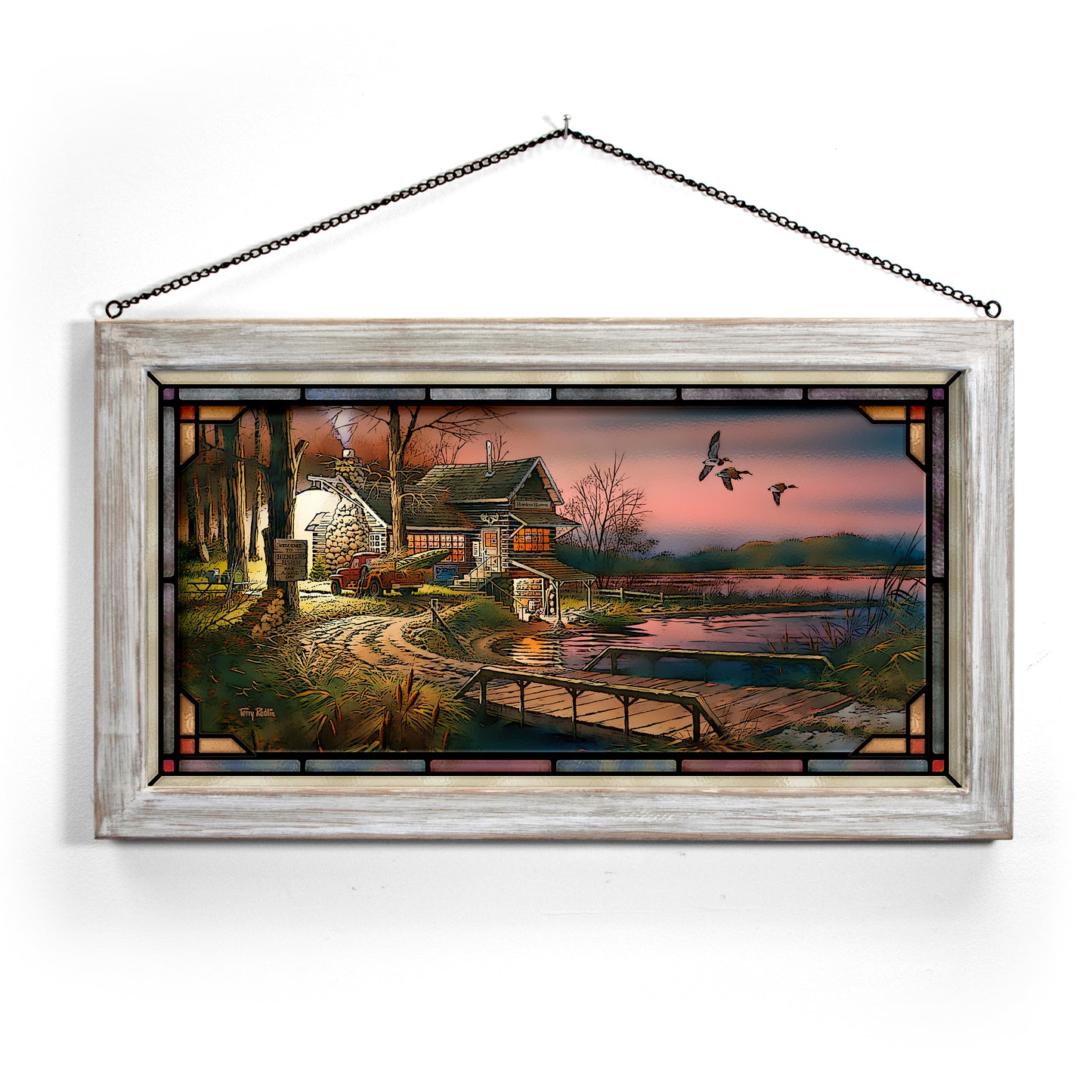 Hunter's Haven - 13" x 23" Stained Glass Art