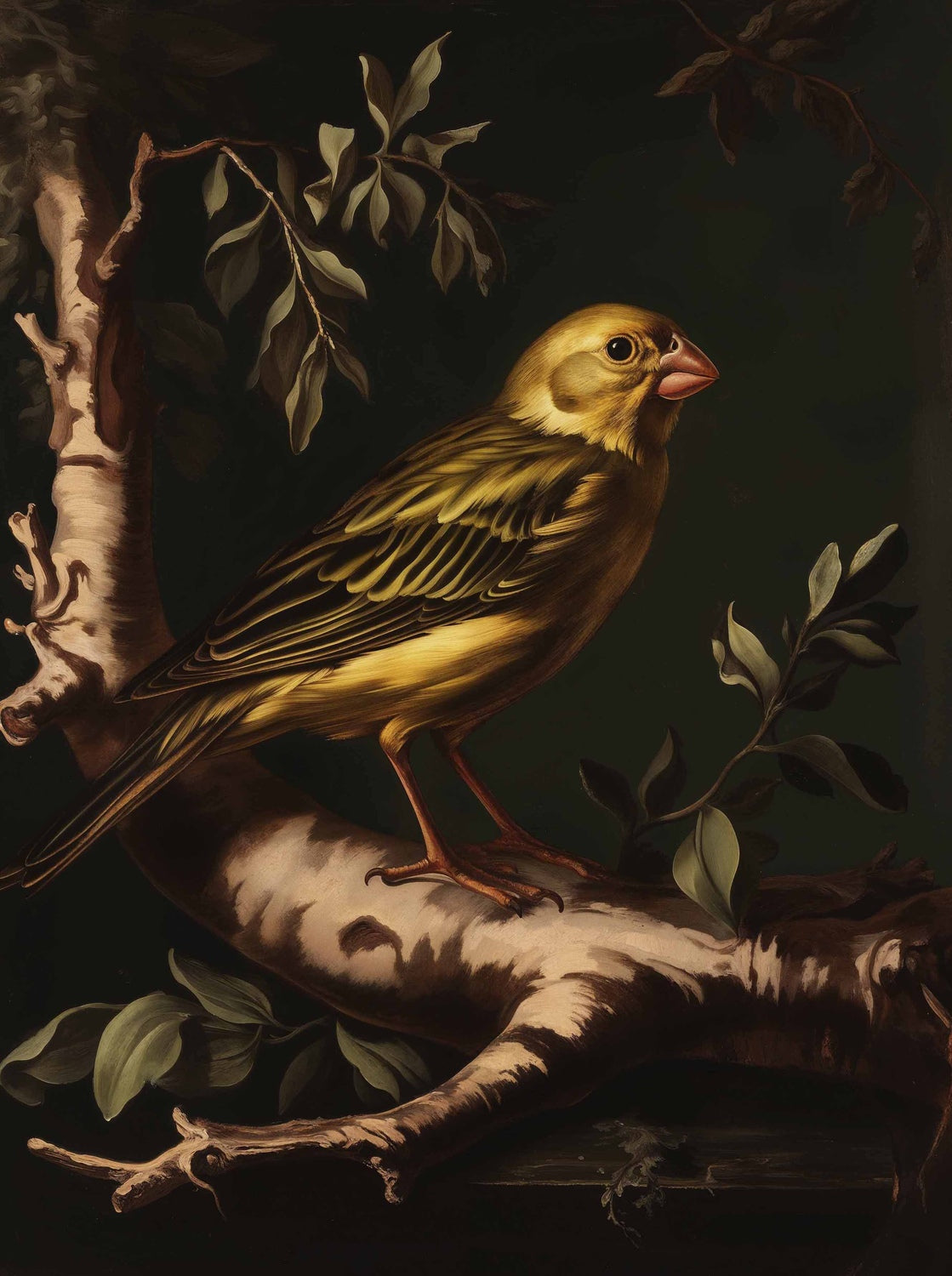 Radiant Melody - Yellow Warbler in Verdant Haven - Limited Edition Canvas