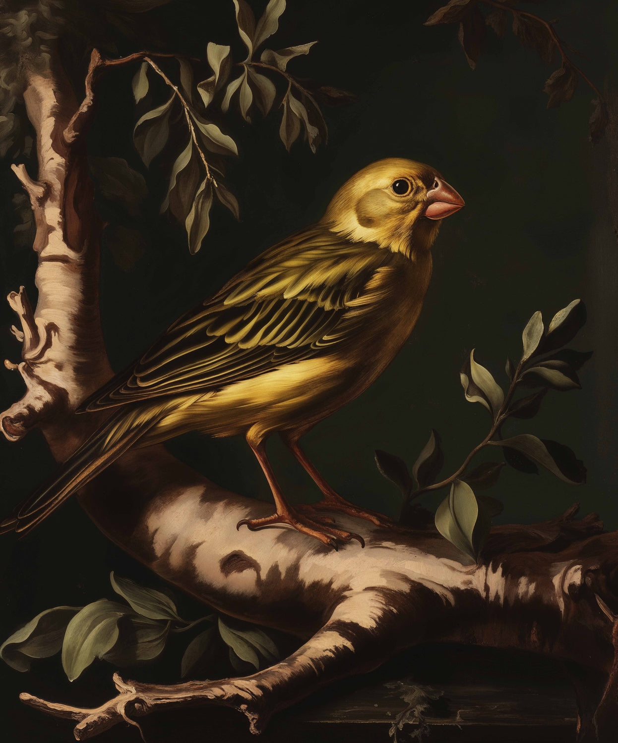 Radiant Melody - Yellow Warbler in Verdant Haven - Limited Edition Canvas
