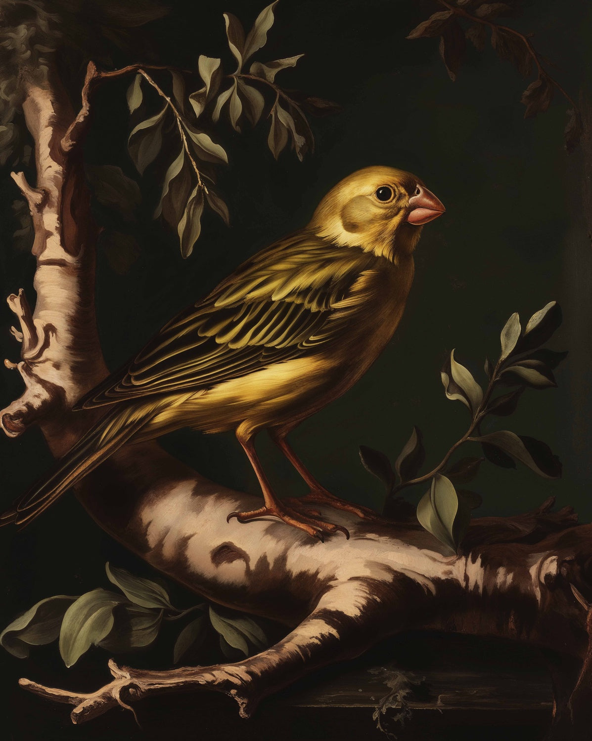 Radiant Melody - Yellow Warbler in Verdant Haven - Limited Edition Canvas