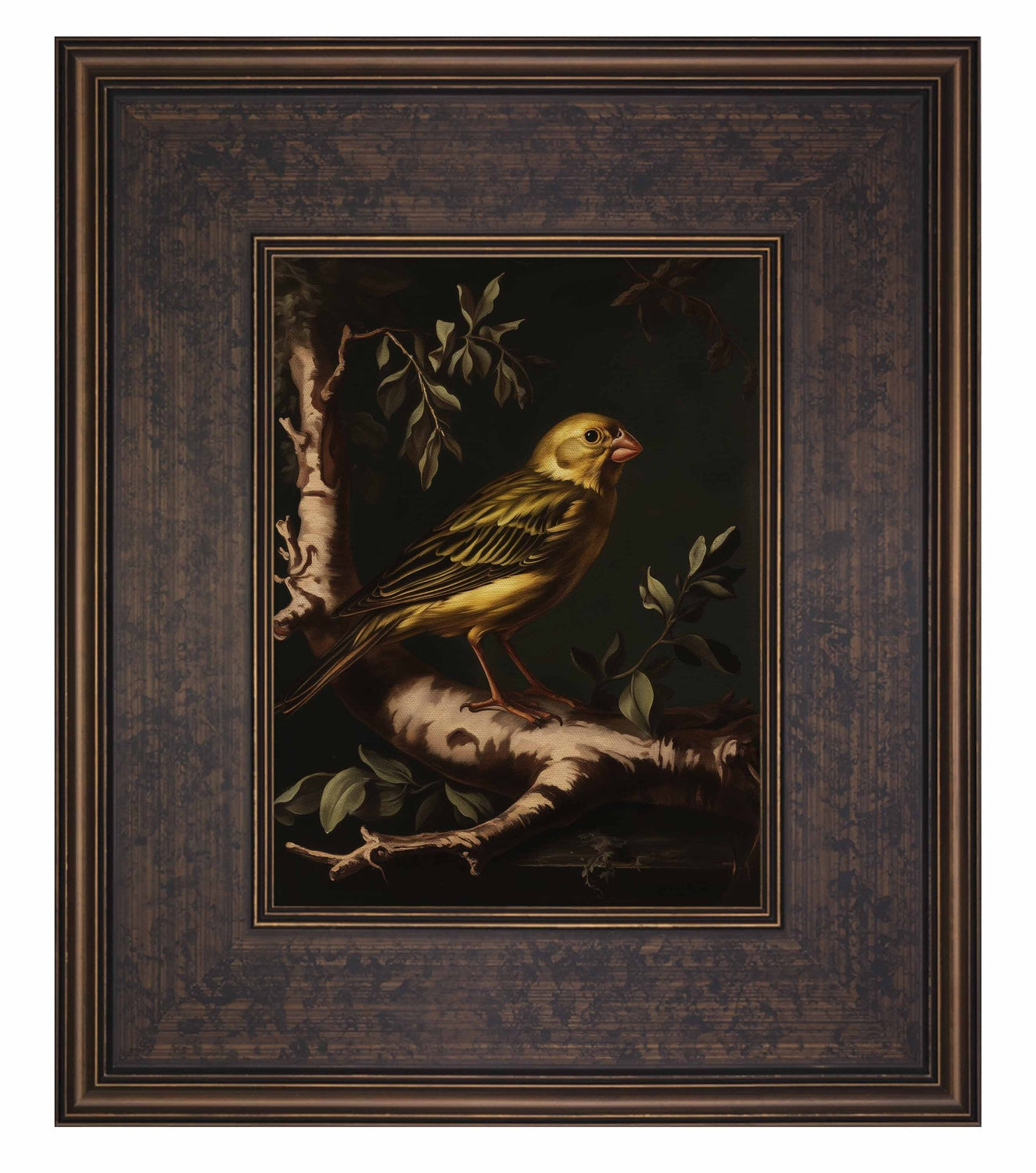 Radiant Melody - Yellow Warbler in Verdant Haven - Limited Edition Canvas