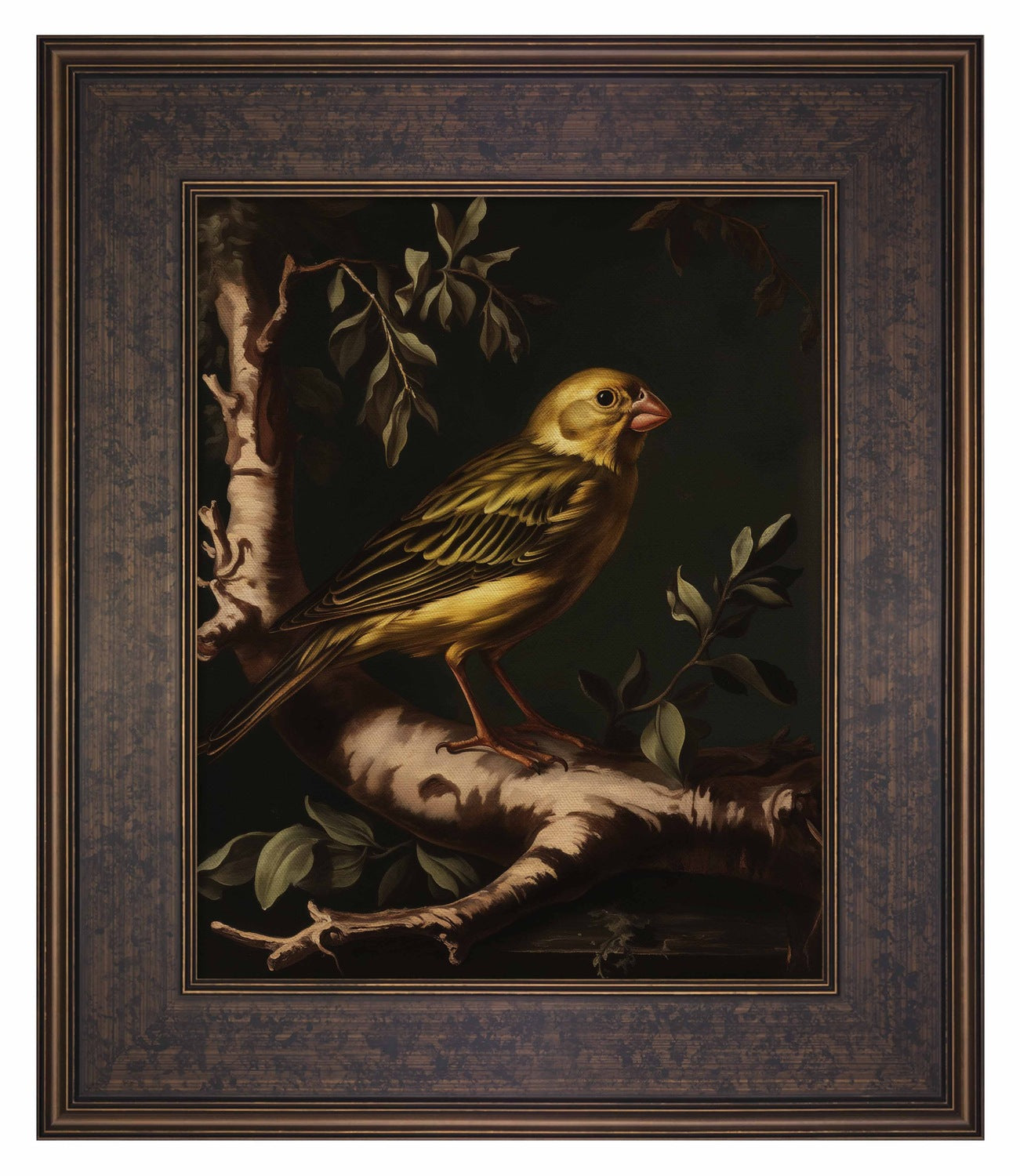 Radiant Melody - Yellow Warbler in Verdant Haven - Limited Edition Canvas