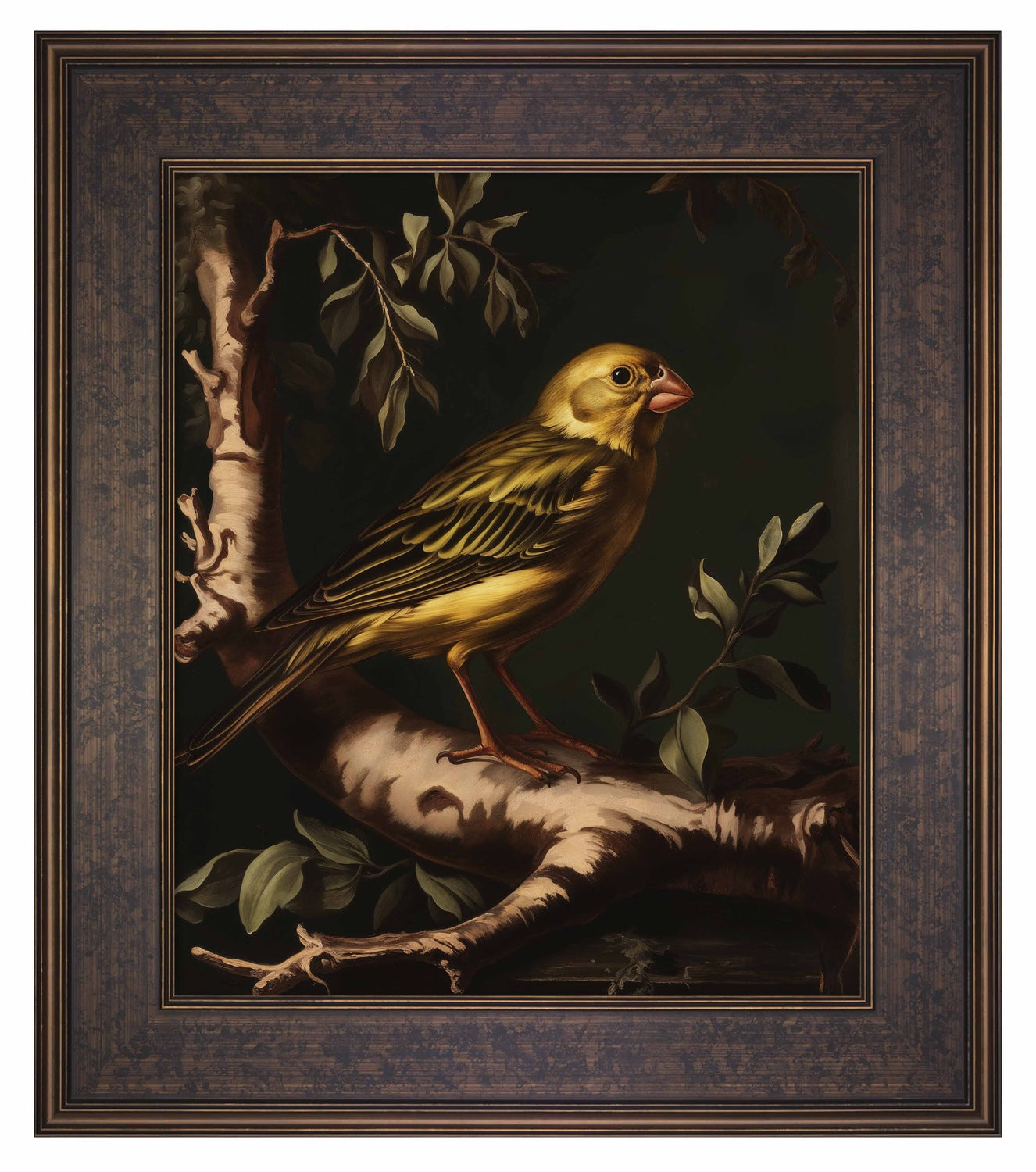 Radiant Melody - Yellow Warbler in Verdant Haven - Limited Edition Canvas