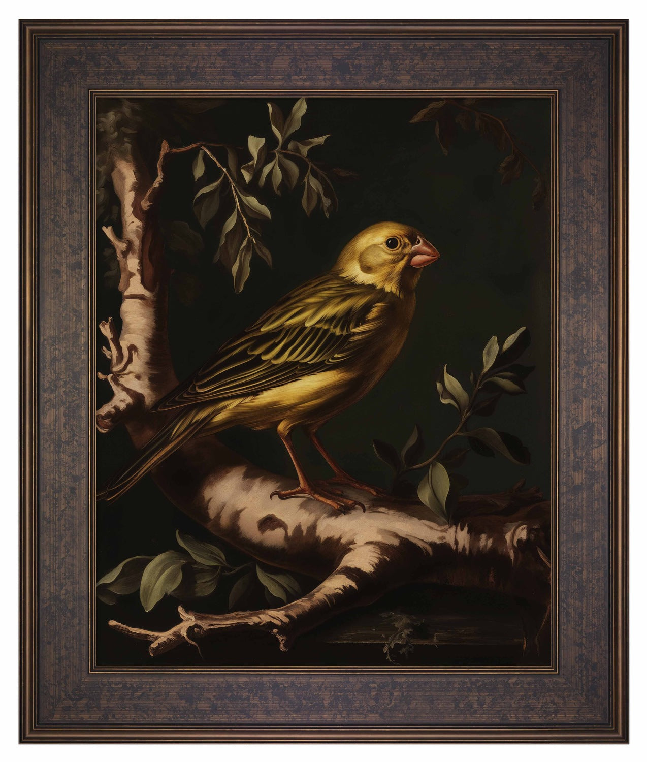 Radiant Melody - Yellow Warbler in Verdant Haven - Limited Edition Canvas