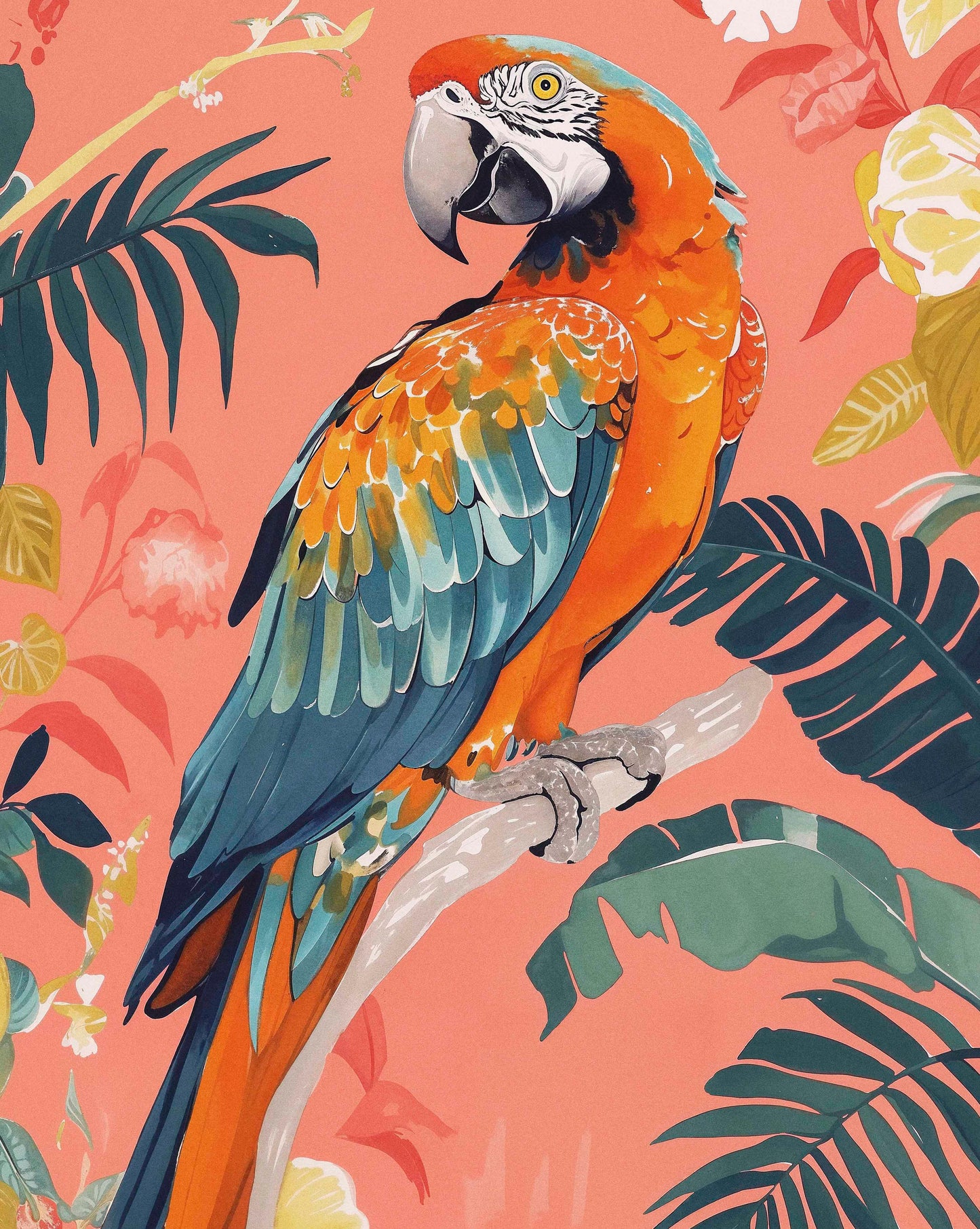 Vibrant Echoes - Macaw - Limited Edition Canvas