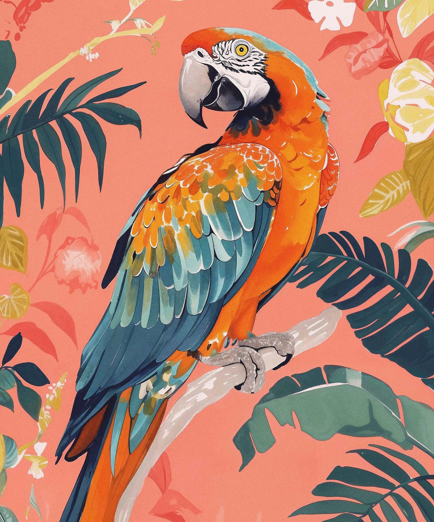 Vibrant Echoes - Macaw - Limited Edition Canvas