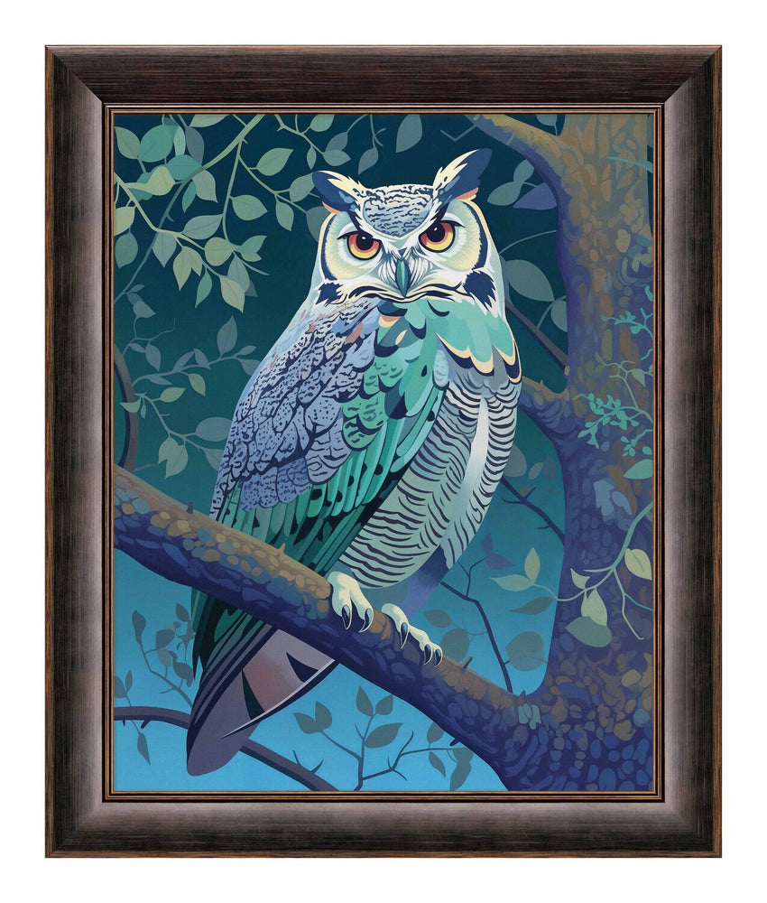 Enchanted Vigil - Owl in Twilight Canopy - Limited Edition Canvas