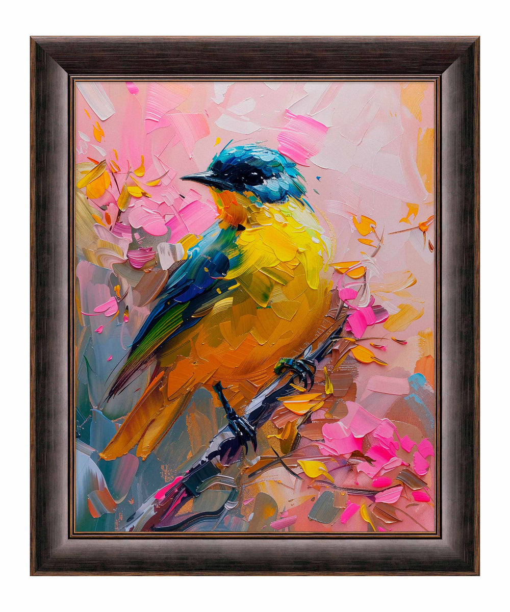 Vibrant Harmony - Songbird in Bloom - Limited Edition Canvas