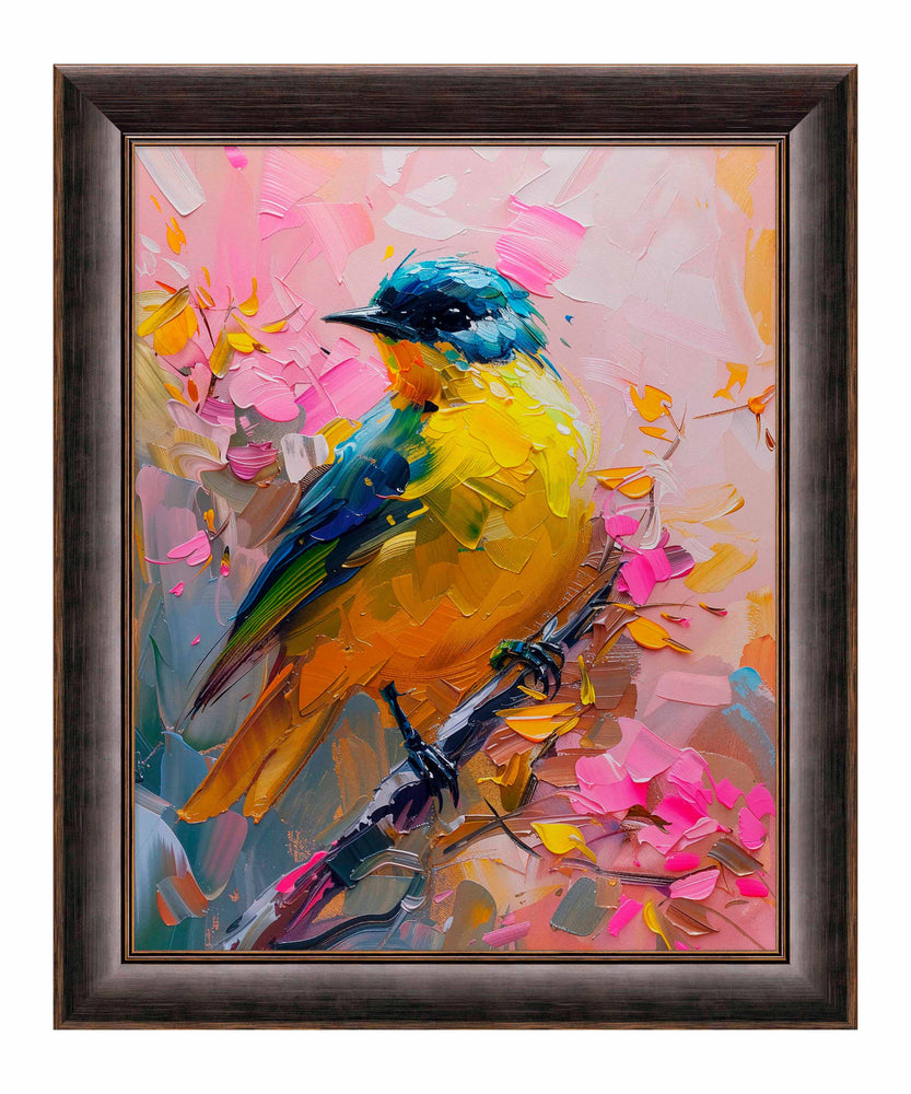 Vibrant Harmony - Songbird in Bloom - Limited Edition Canvas