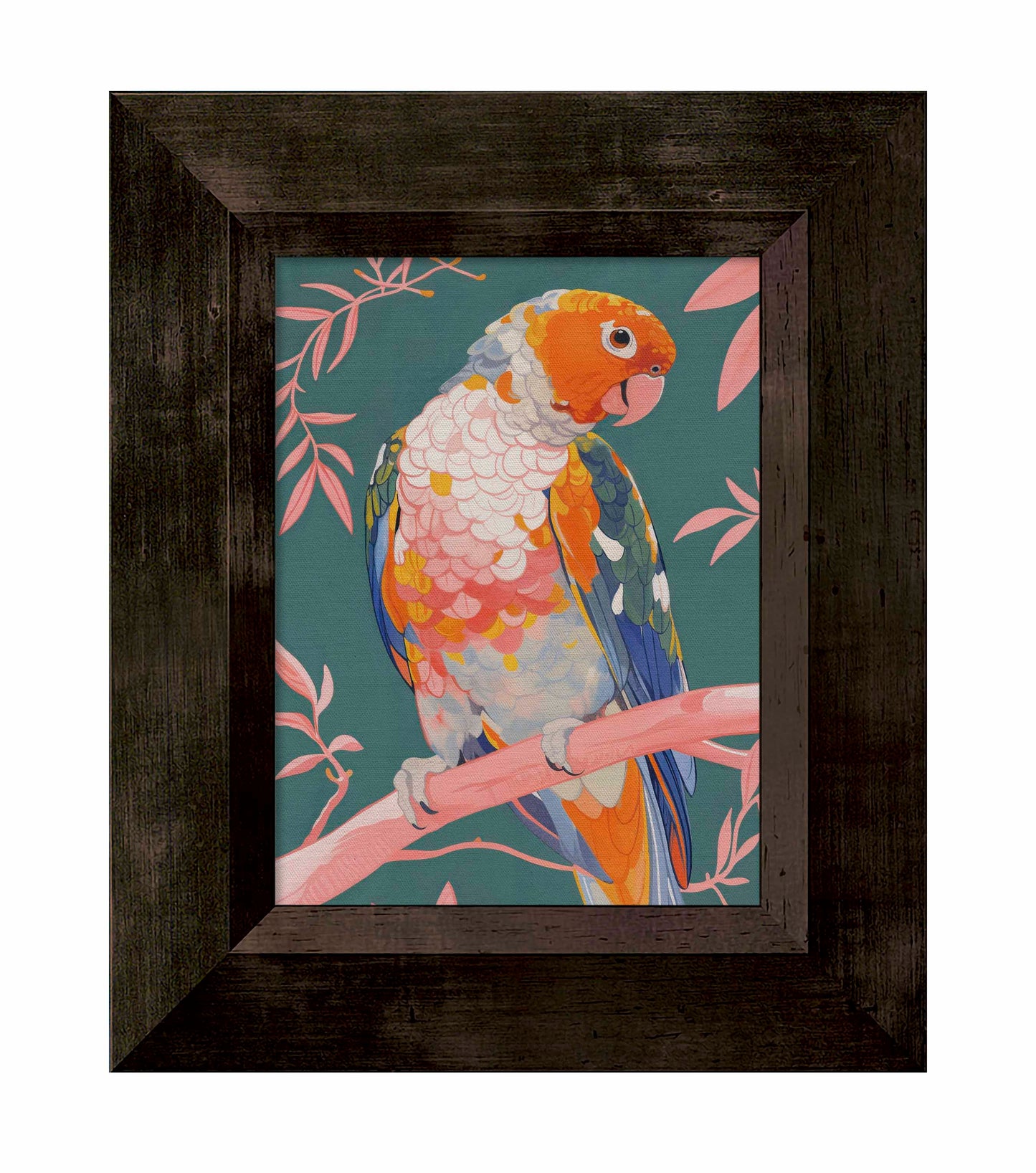 Prismatic Perch - Sun Conure in Dreamy Grove - Limited Edition Canvas