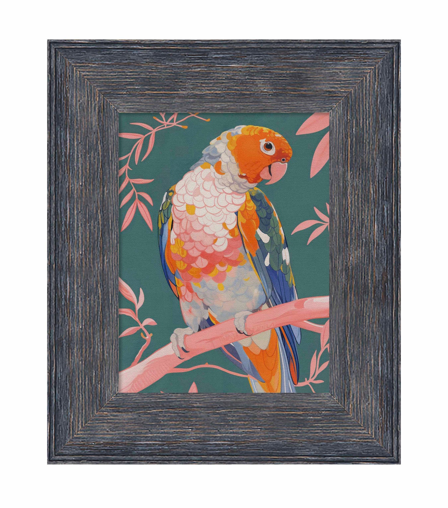 Prismatic Perch - Sun Conure in Dreamy Grove - Limited Edition Canvas