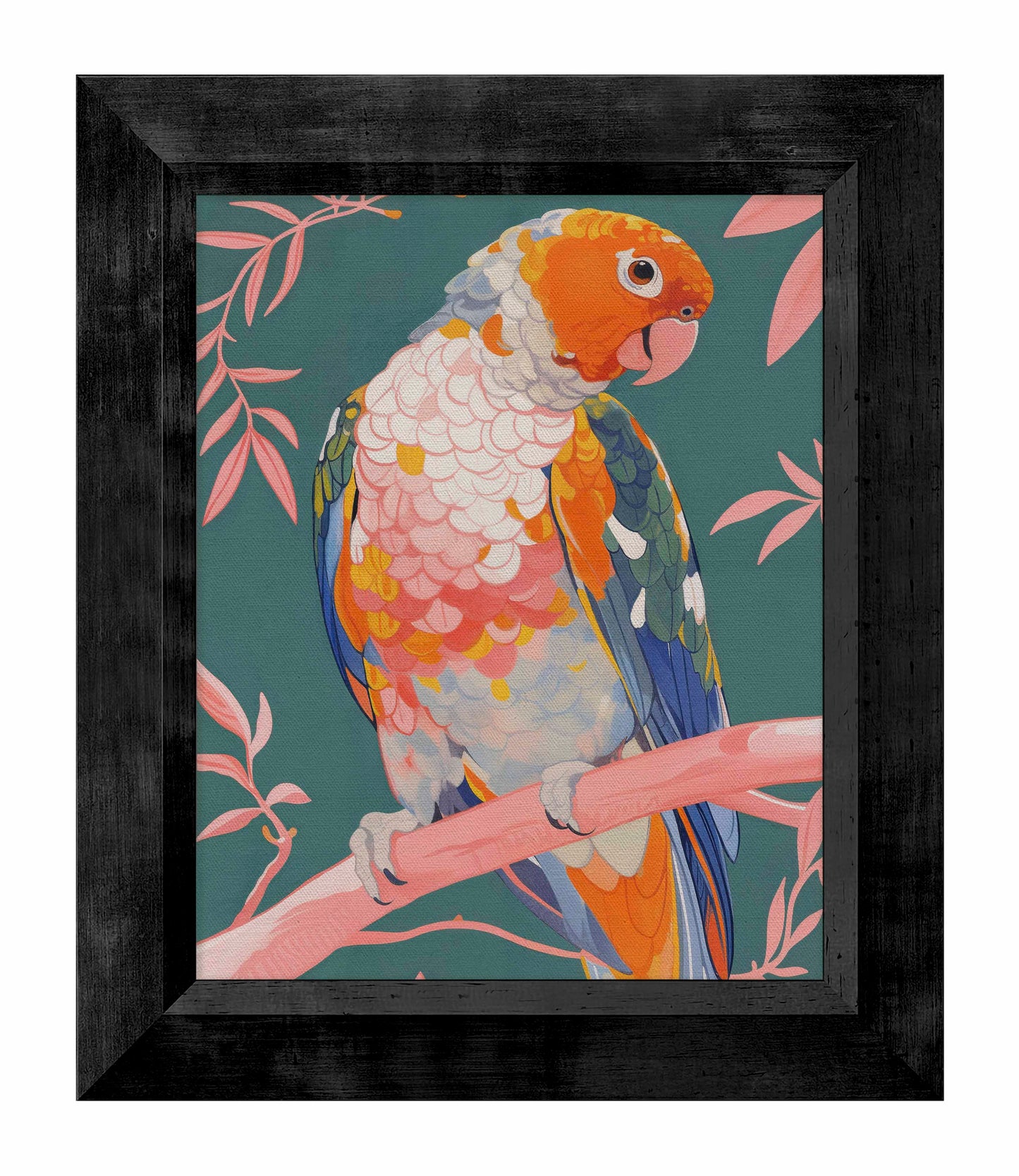 Prismatic Perch - Sun Conure in Dreamy Grove - Limited Edition Canvas