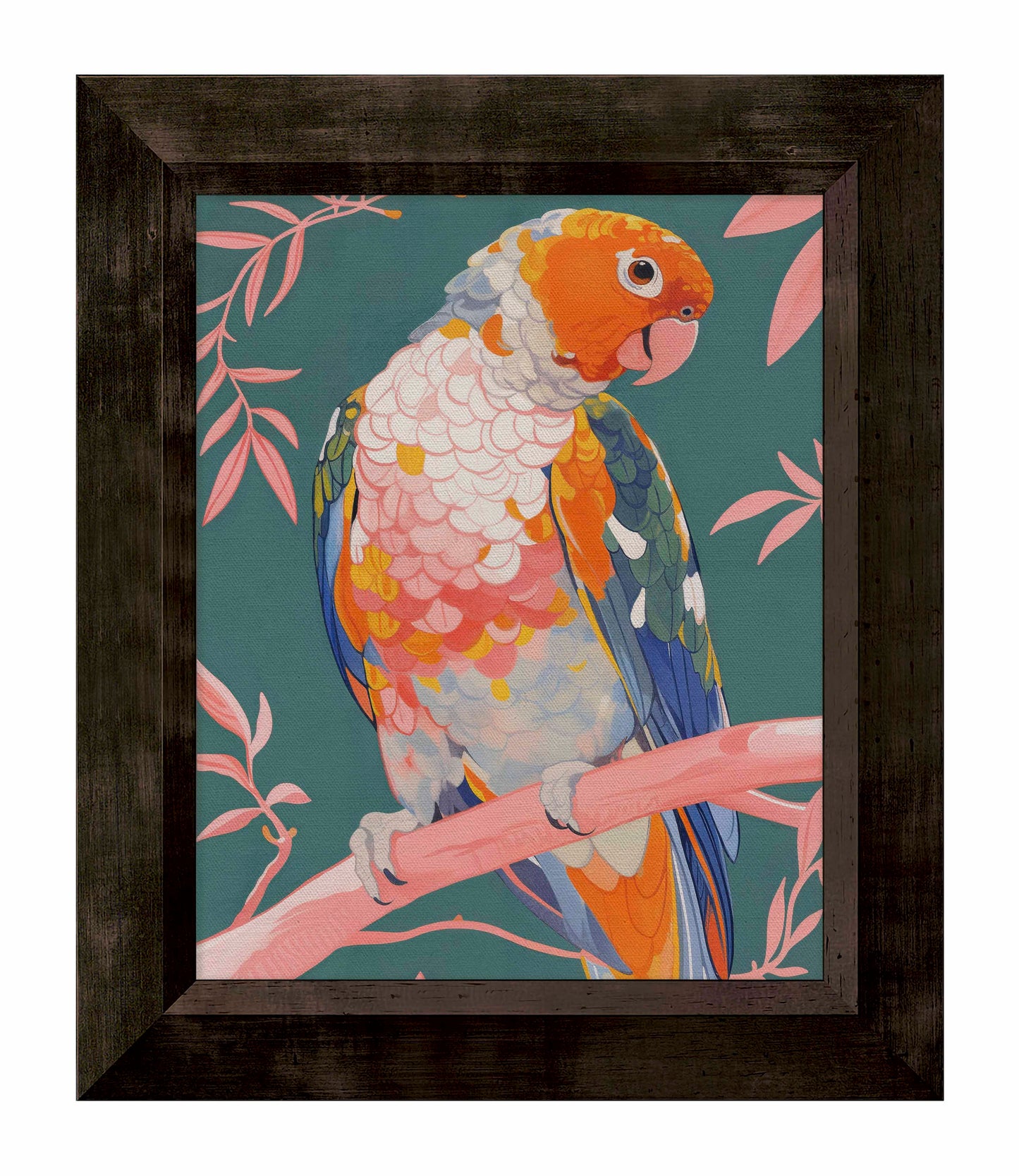 Prismatic Perch - Sun Conure in Dreamy Grove - Limited Edition Canvas