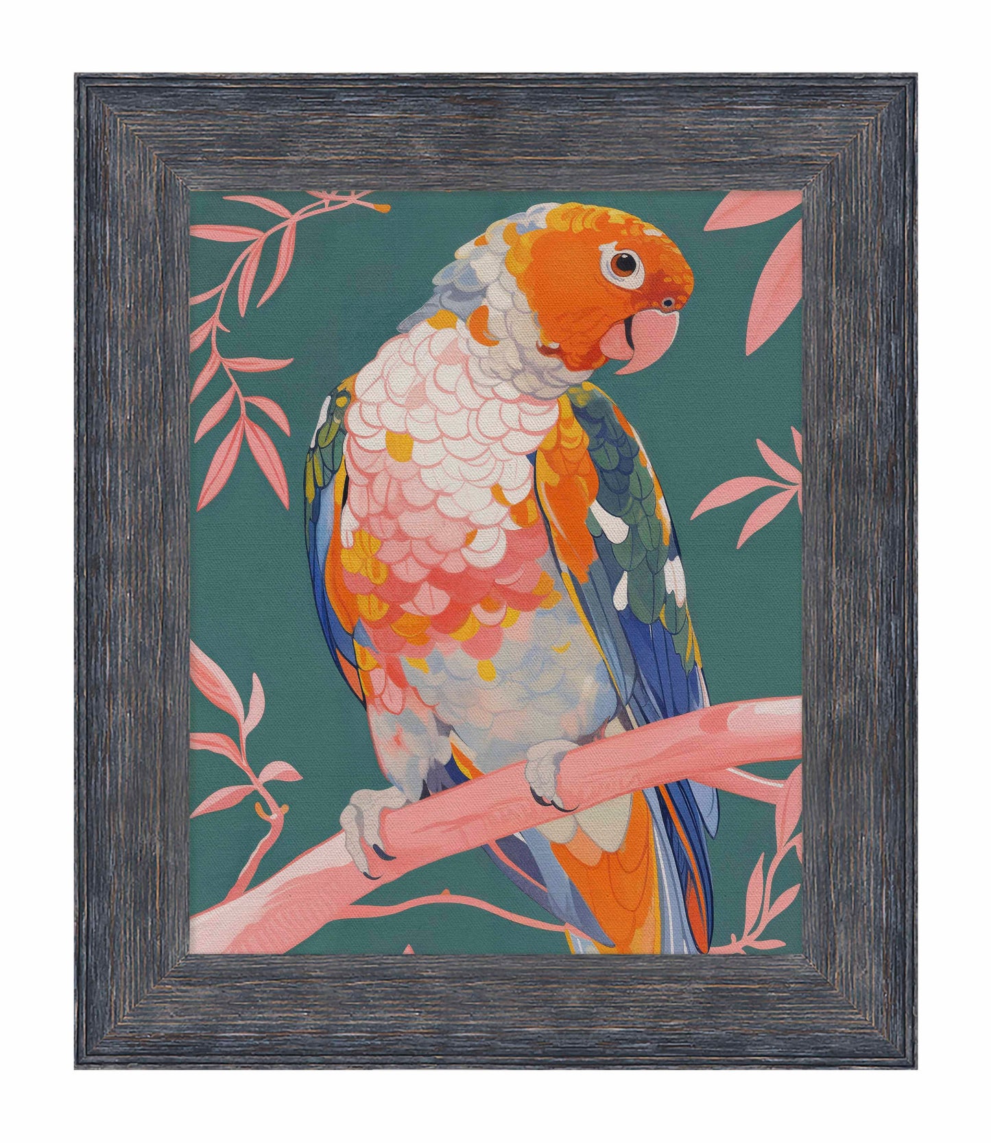Prismatic Perch - Sun Conure in Dreamy Grove - Limited Edition Canvas