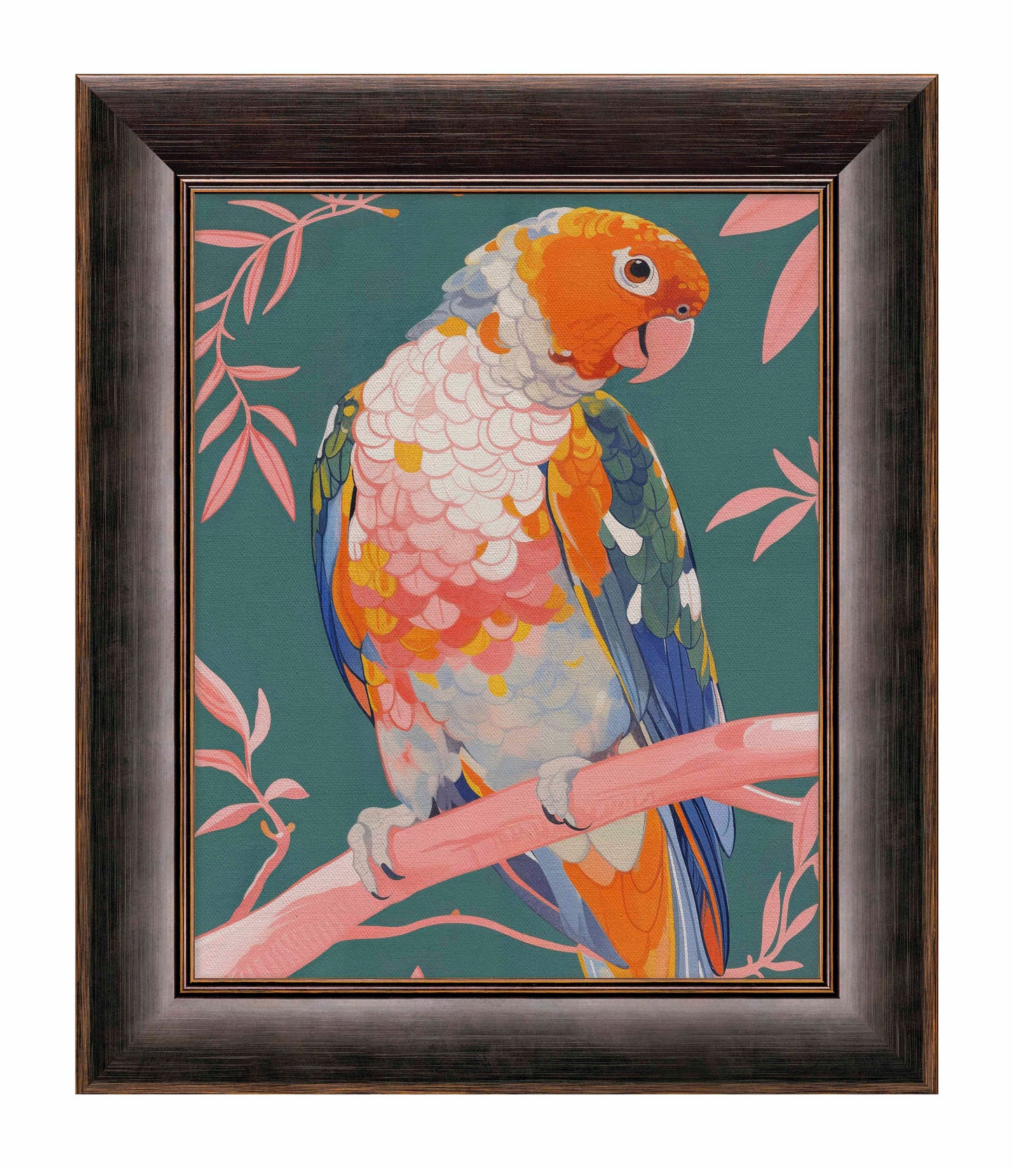 Prismatic Perch - Sun Conure in Dreamy Grove - Limited Edition Canvas