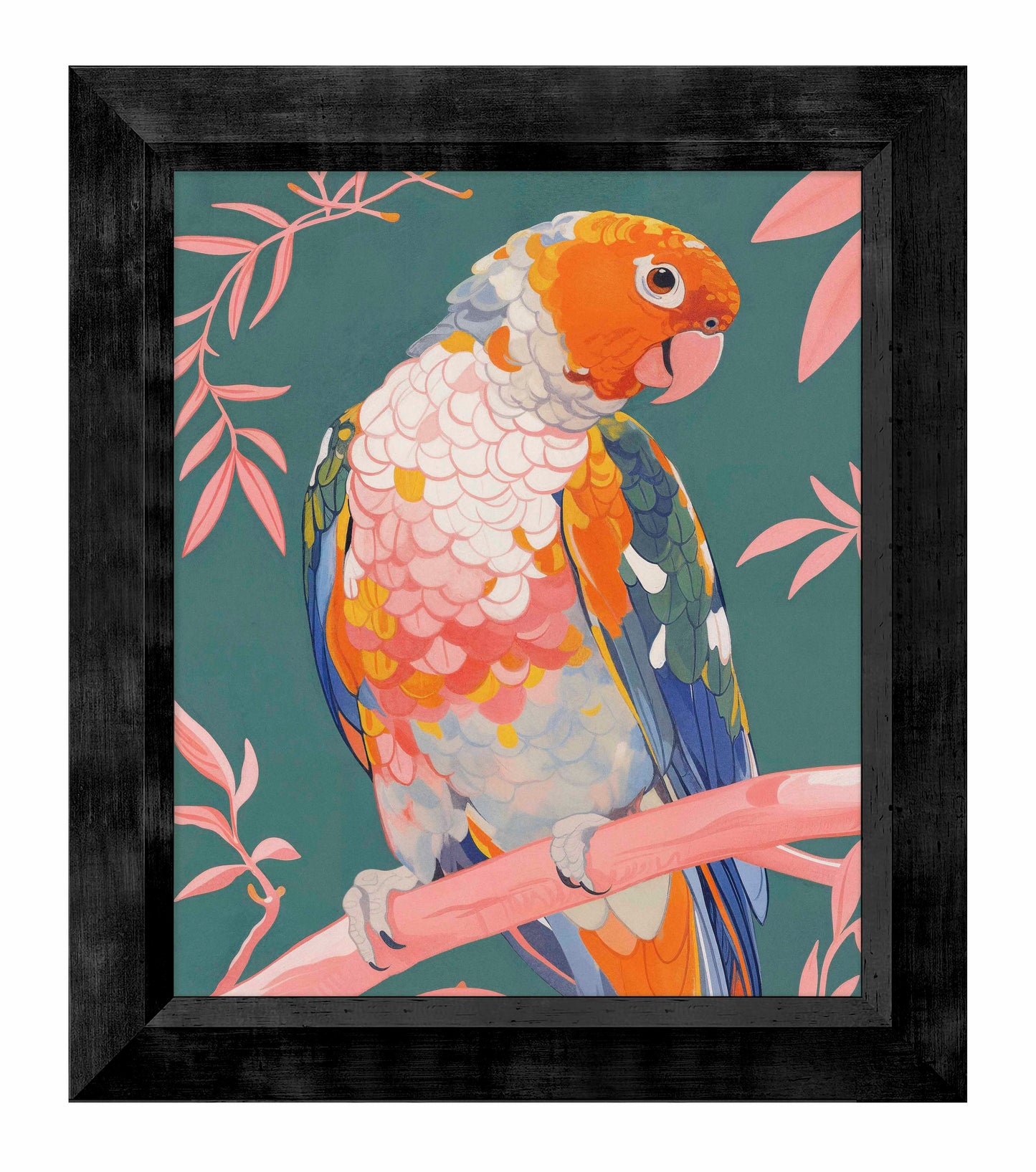 Prismatic Perch - Sun Conure in Dreamy Grove - Limited Edition Canvas