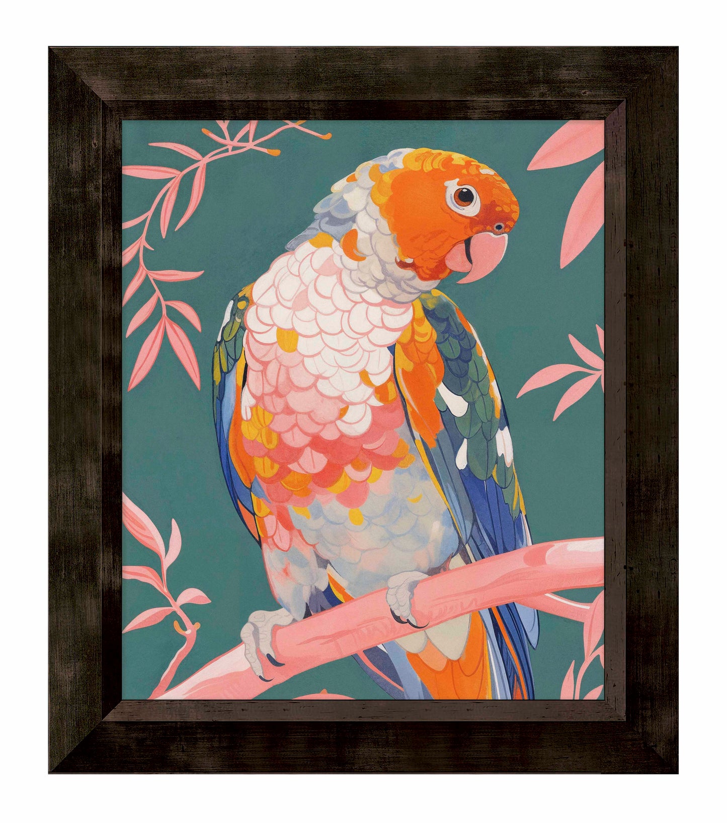 Prismatic Perch - Sun Conure in Dreamy Grove - Limited Edition Canvas