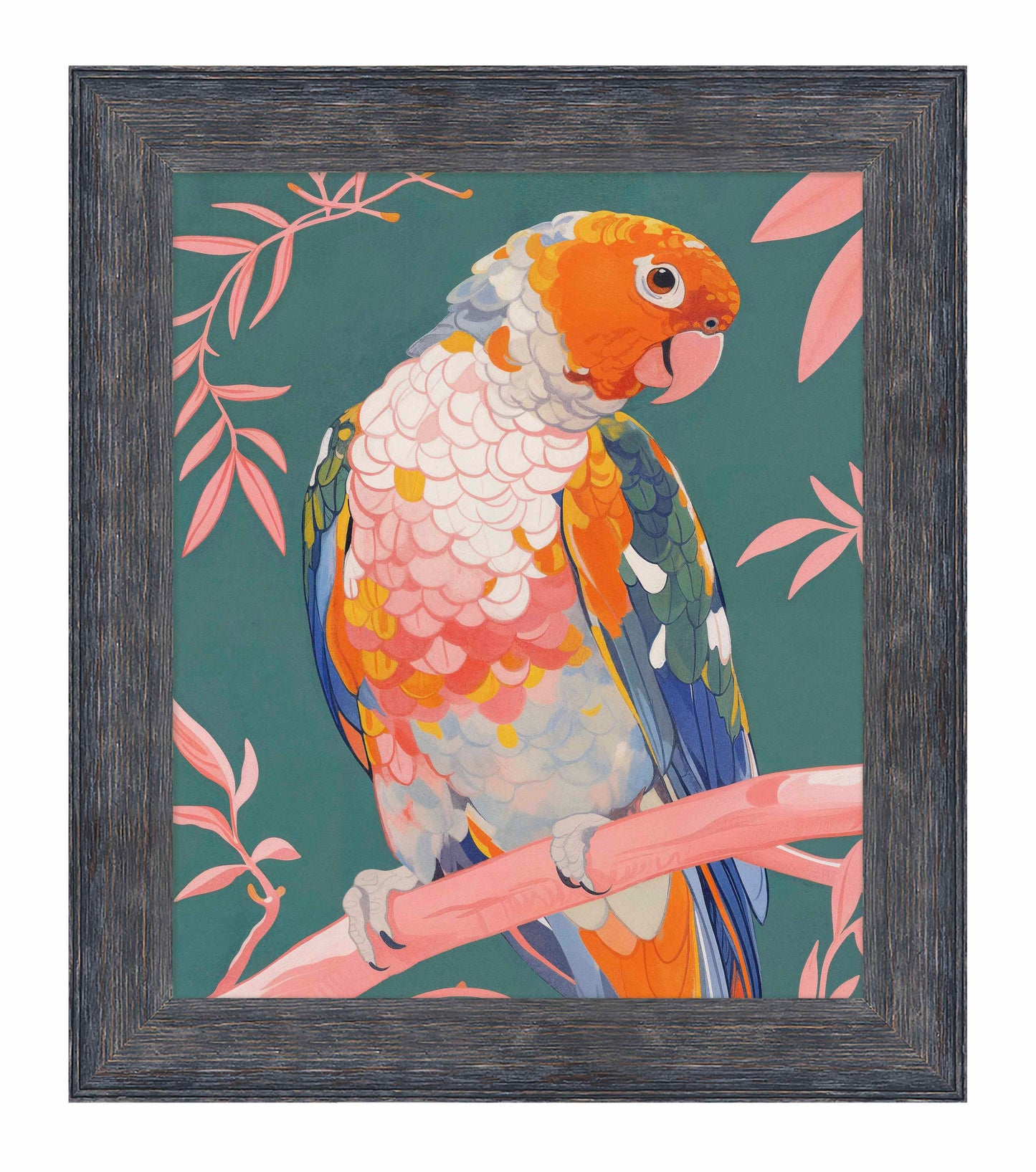 Prismatic Perch - Sun Conure in Dreamy Grove - Limited Edition Canvas