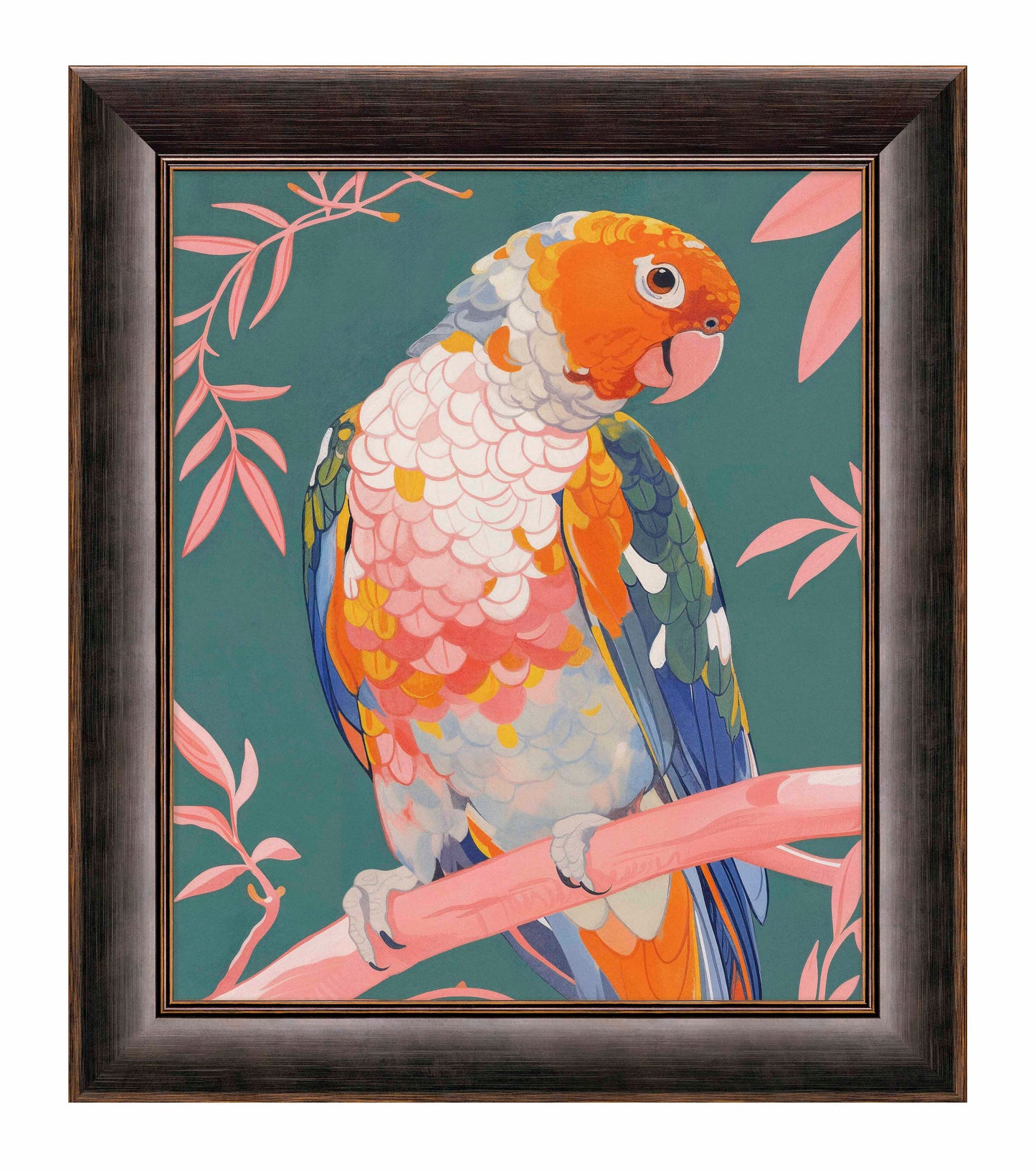 Prismatic Perch - Sun Conure in Dreamy Grove - Limited Edition Canvas