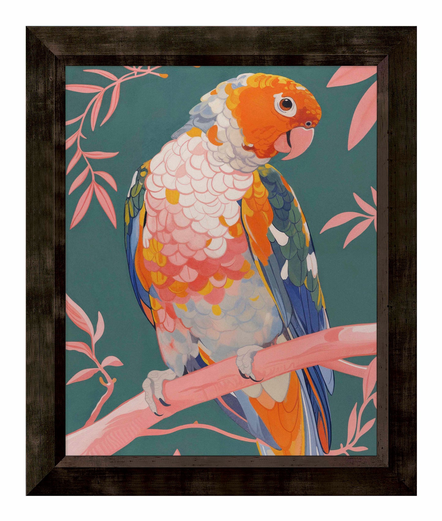 Prismatic Perch - Sun Conure in Dreamy Grove - Limited Edition Canvas