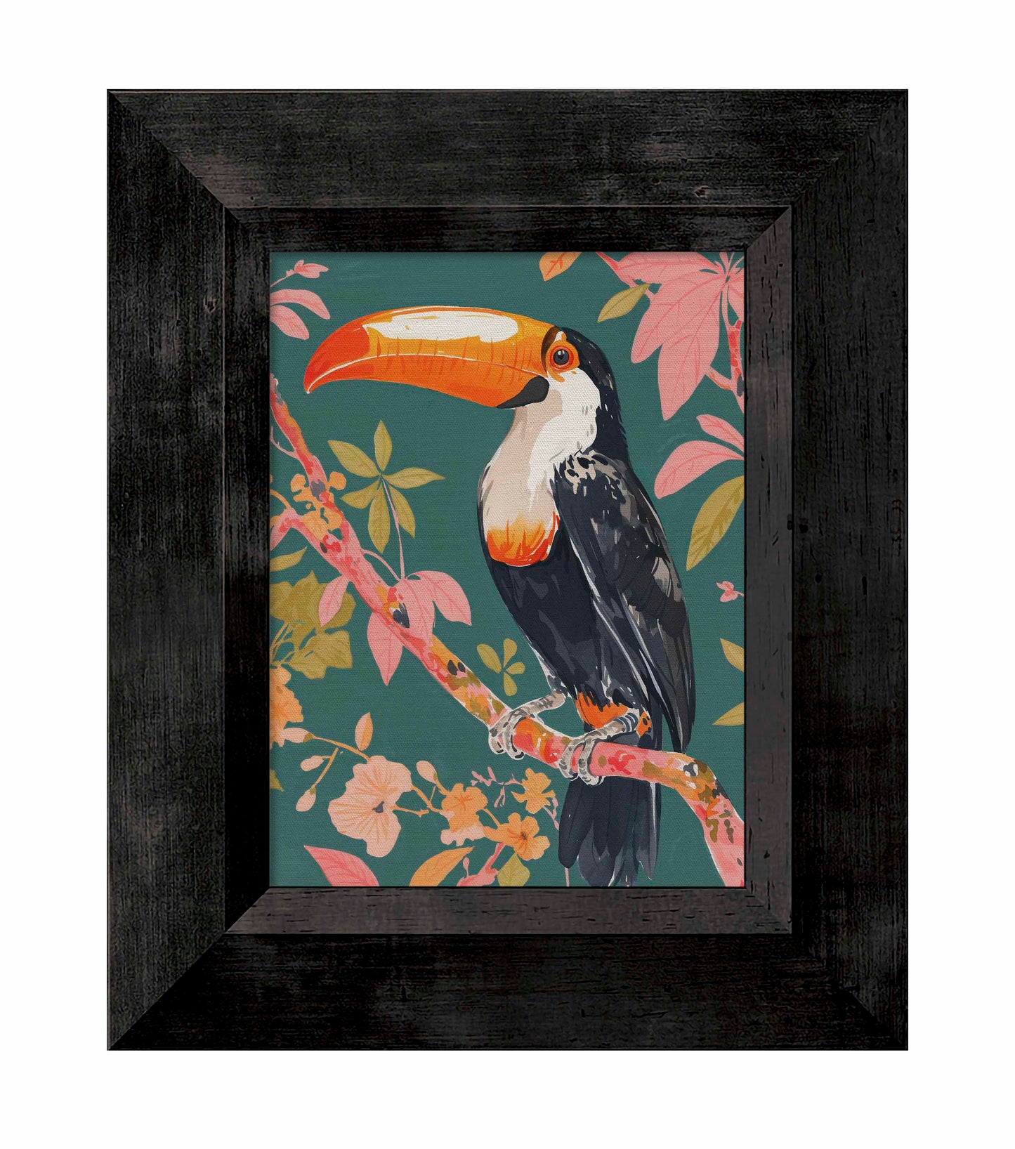 Tropical Splendor - Toucan in Blooming Canopy - Limited Edition Canvas