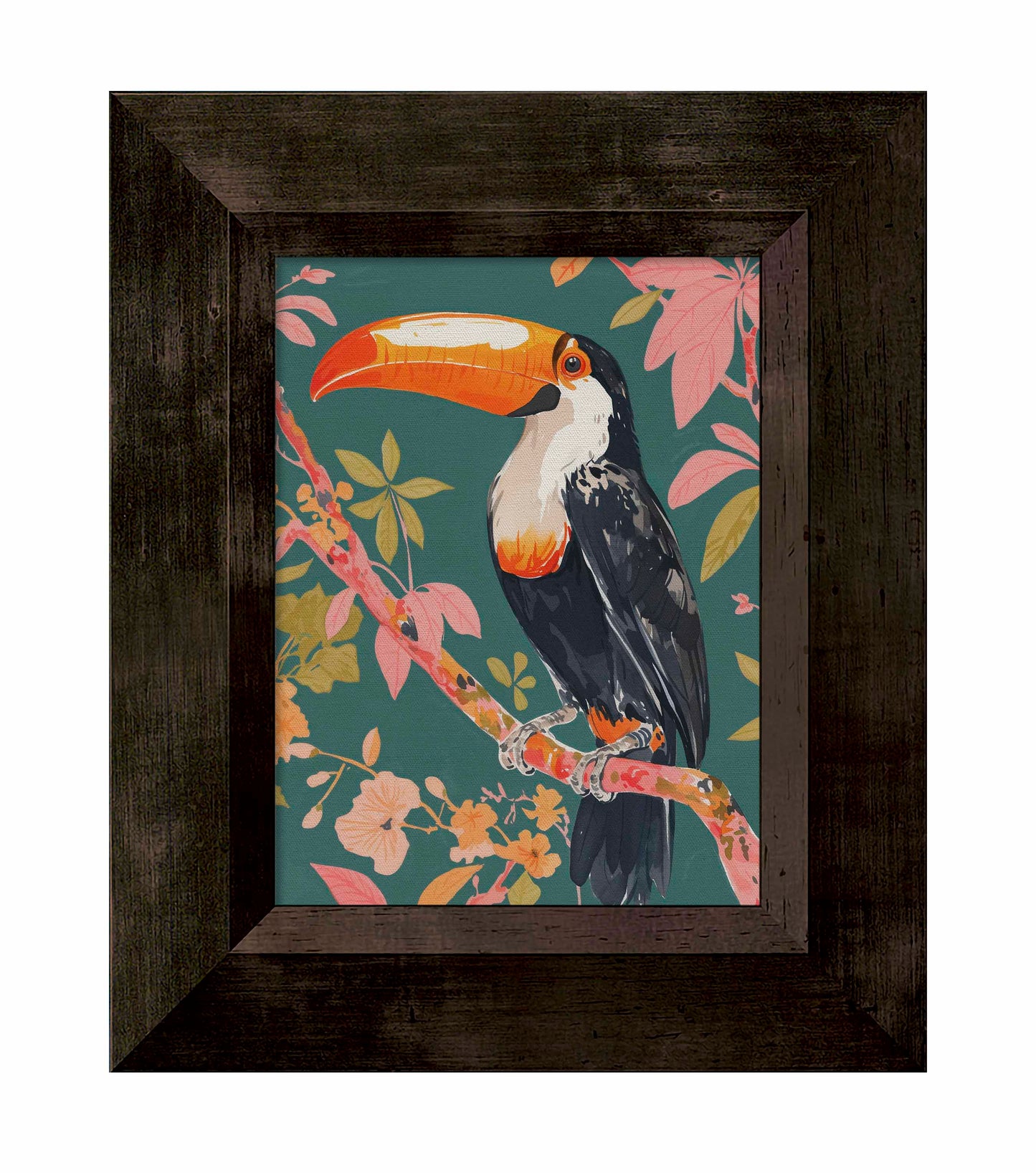 Tropical Splendor - Toucan in Blooming Canopy - Limited Edition Canvas