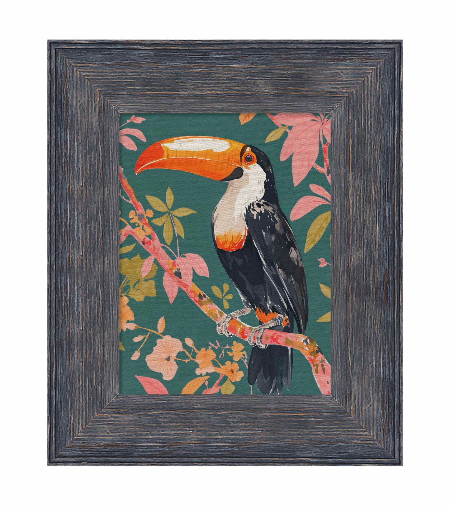 Tropical Splendor - Toucan in Blooming Canopy - Limited Edition Canvas