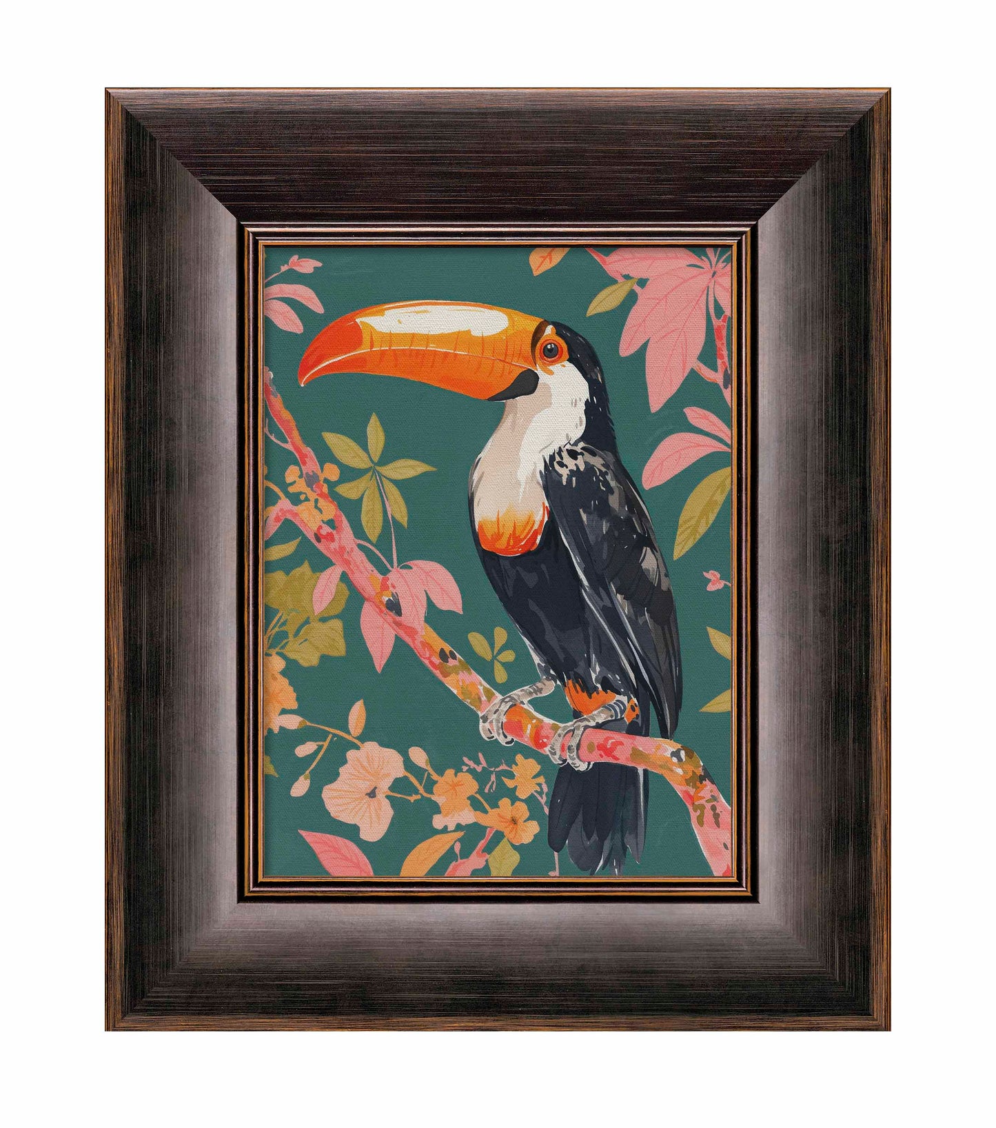 Tropical Splendor - Toucan in Blooming Canopy - Limited Edition Canvas