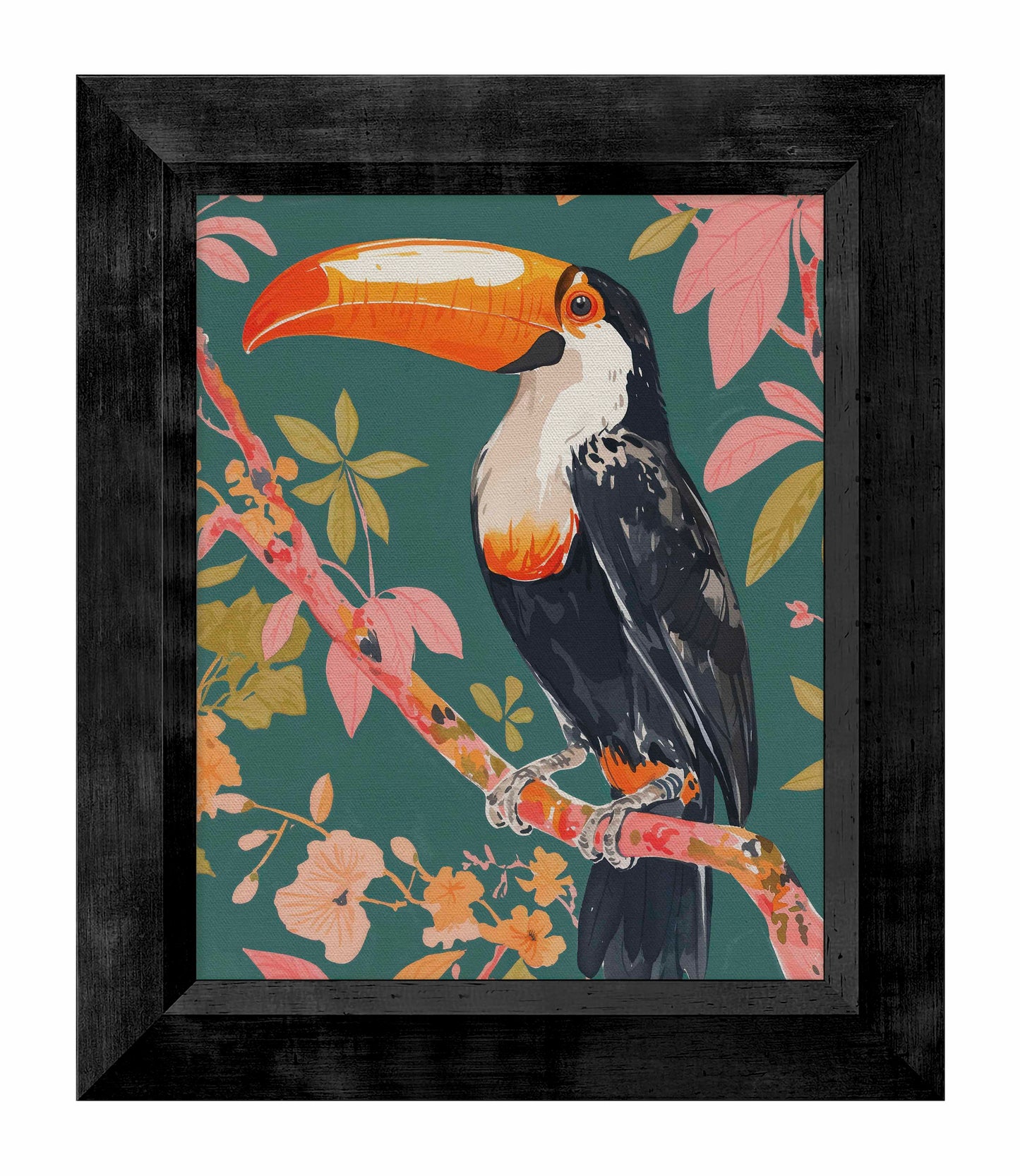 Tropical Splendor - Toucan in Blooming Canopy - Limited Edition Canvas