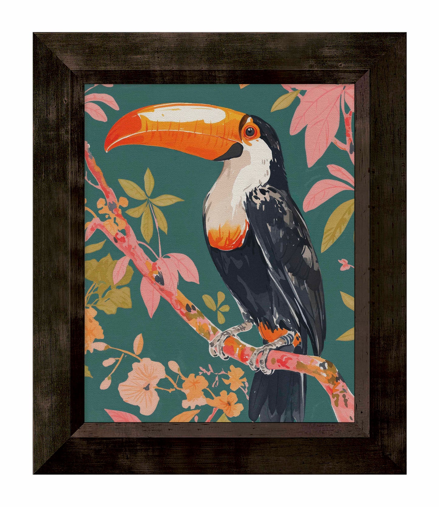 Tropical Splendor - Toucan in Blooming Canopy - Limited Edition Canvas
