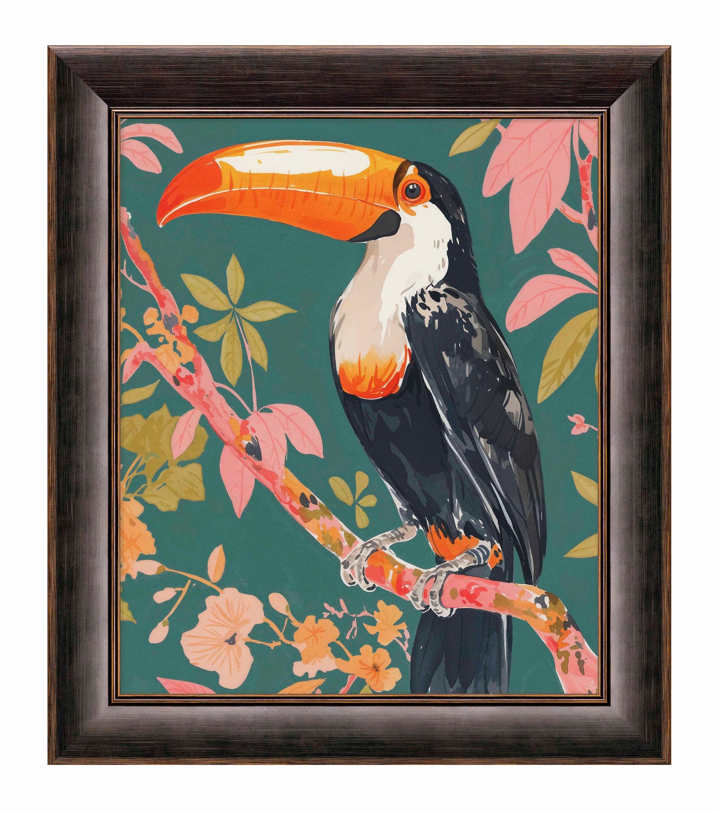 Tropical Splendor - Toucan in Blooming Canopy - Limited Edition Canvas