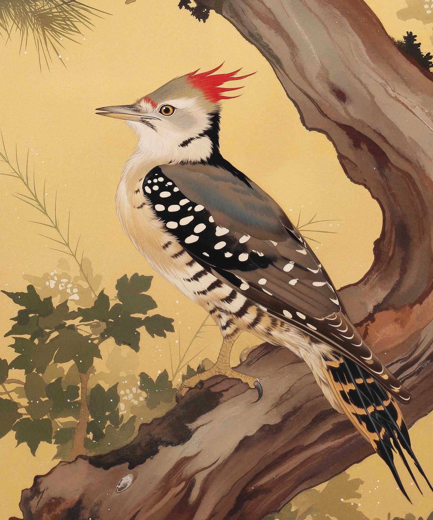 Echoes of the Forest - Woodpecker in Pine Haven - Limited Edition Canvas