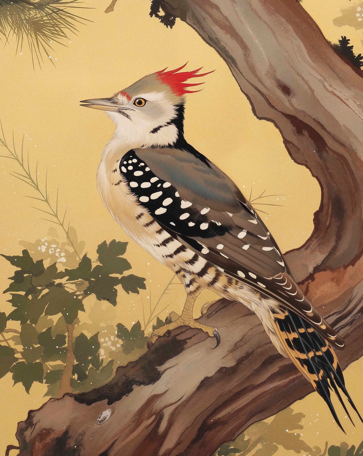 Echoes of the Forest - Woodpecker in Pine Haven - Limited Edition Canvas