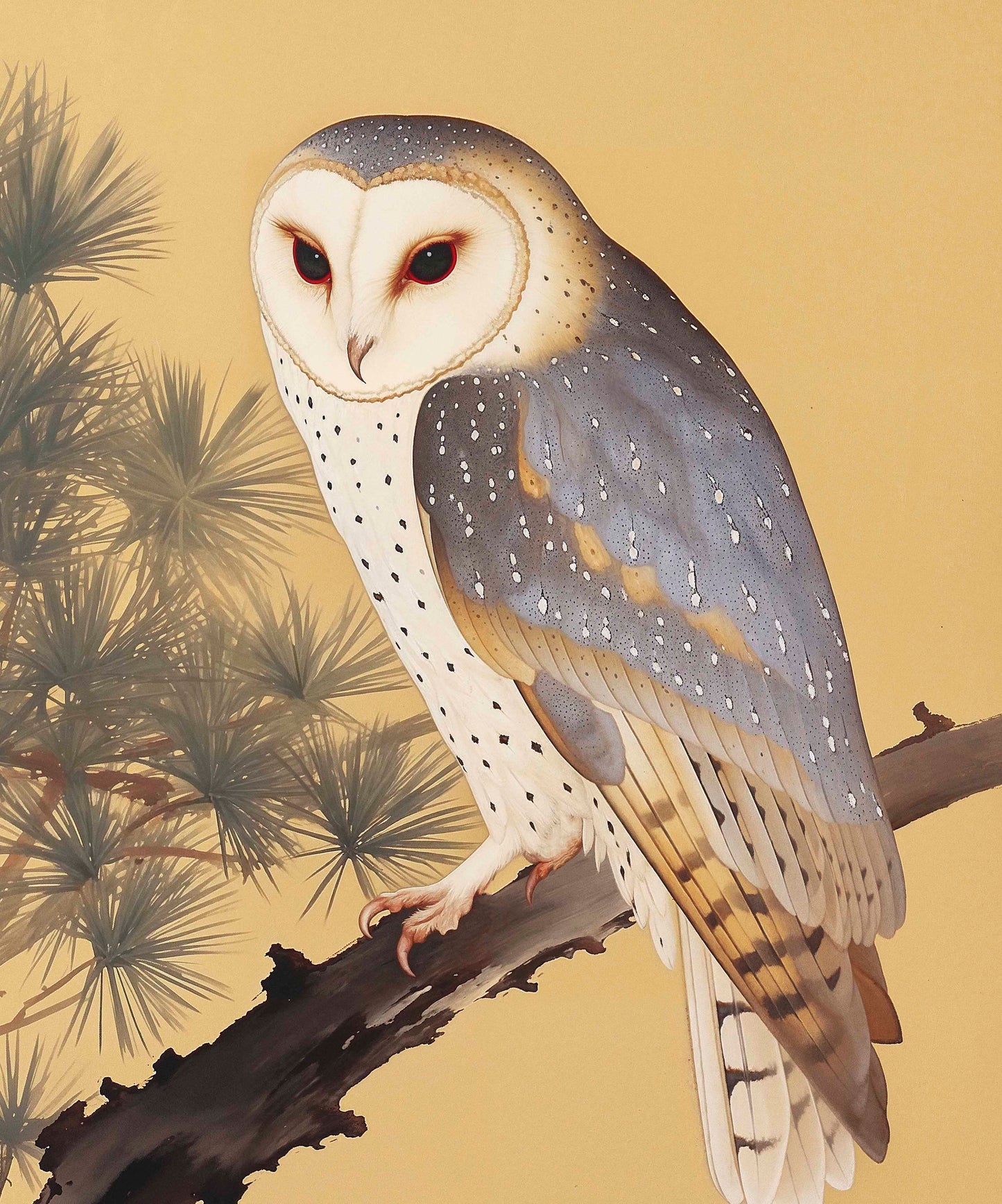 Nocturnal Whisper - Barn Owl in Pine Glade - Limited Edition Canvas