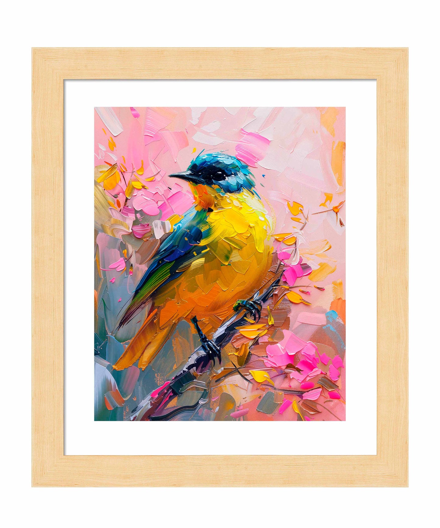 Vibrant Harmony - Songbird in Bloom - Art Prints