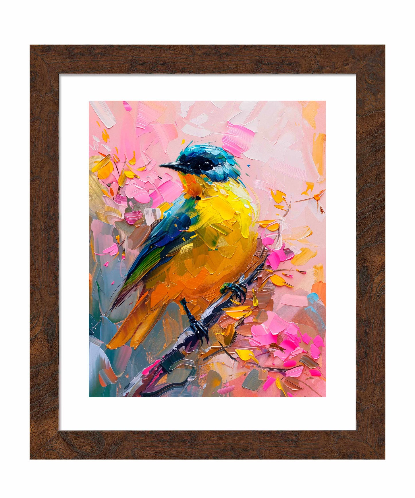 Vibrant Harmony - Songbird in Bloom - Art Prints