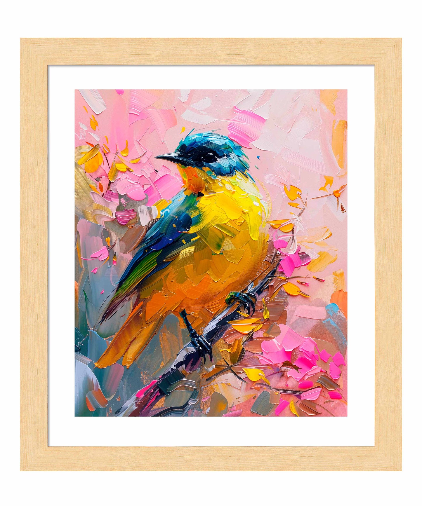 Vibrant Harmony - Songbird in Bloom - Art Prints