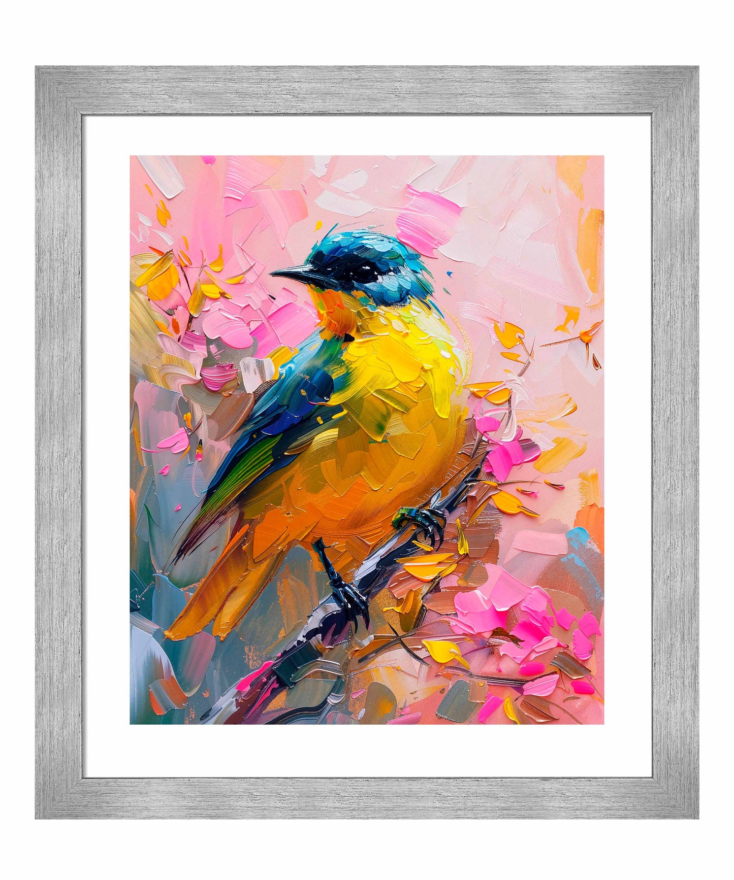Vibrant Harmony - Songbird in Bloom - Art Prints