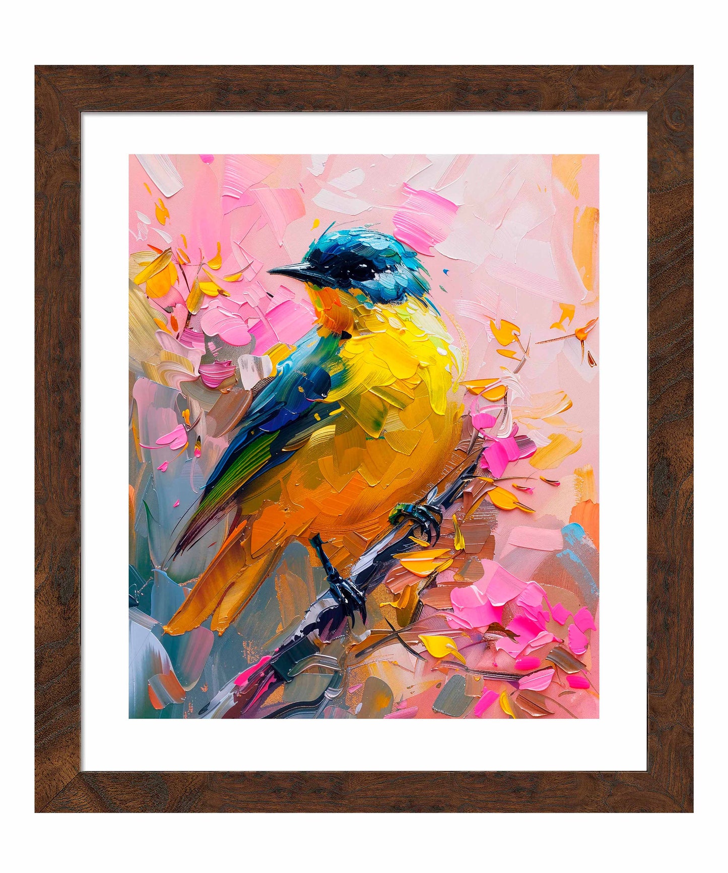 Vibrant Harmony - Songbird in Bloom - Art Prints