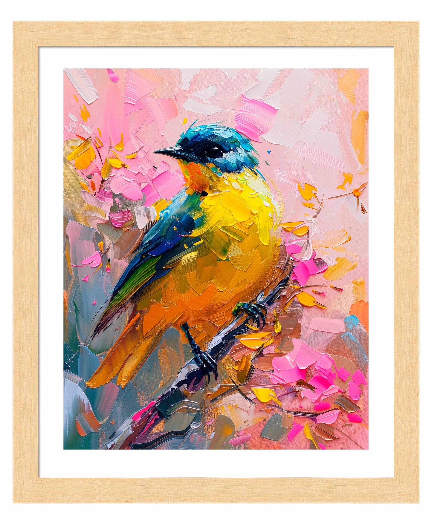 Vibrant Harmony - Songbird in Bloom - Art Prints