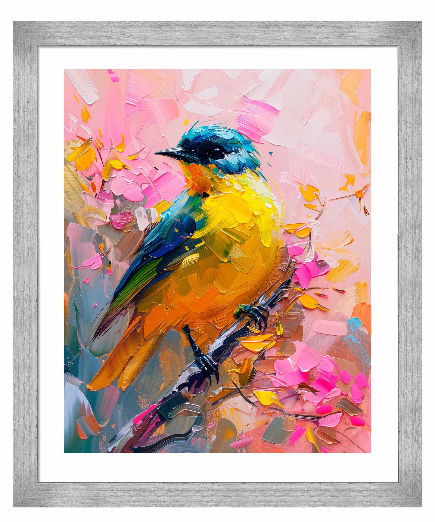 Vibrant Harmony - Songbird in Bloom - Art Prints