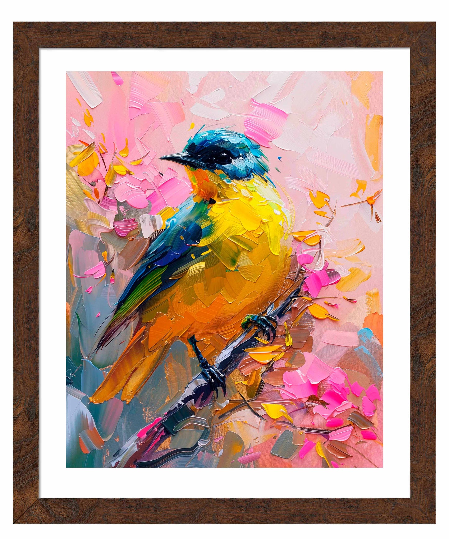 Vibrant Harmony - Songbird in Bloom - Art Prints