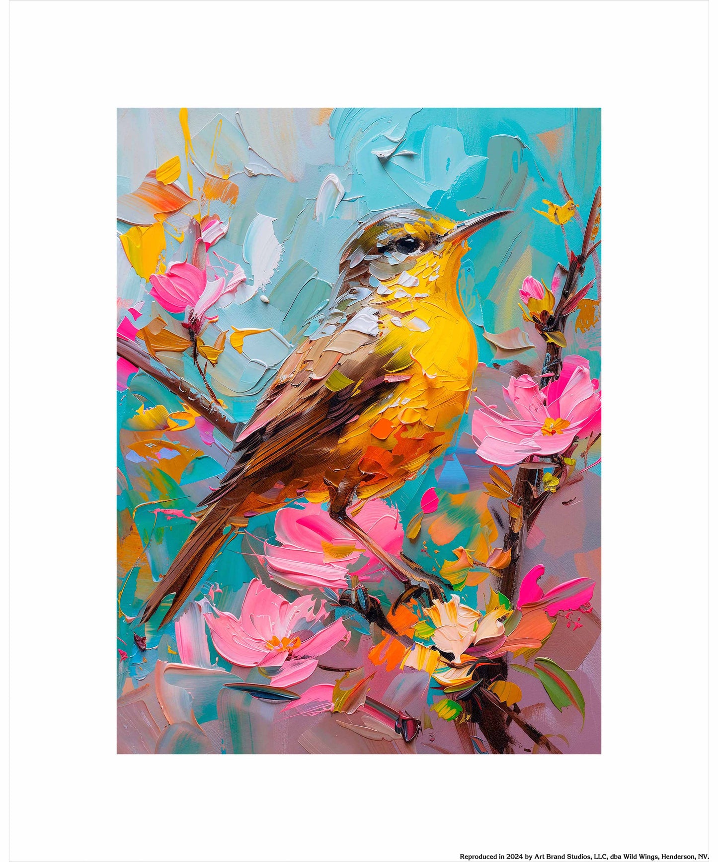Spring Symphony - Warbler Among Blossoms - Art Prints