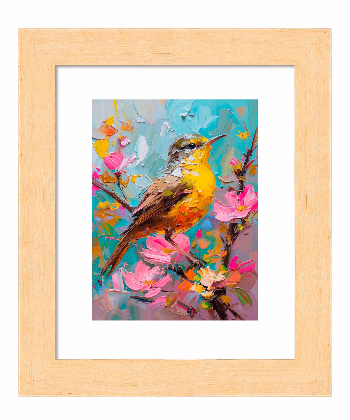 Spring Symphony - Warbler Among Blossoms - Art Prints