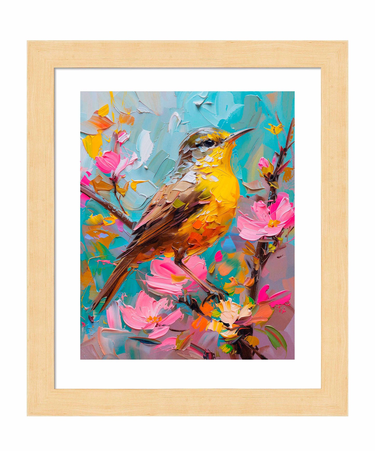 Spring Symphony - Warbler Among Blossoms - Art Prints