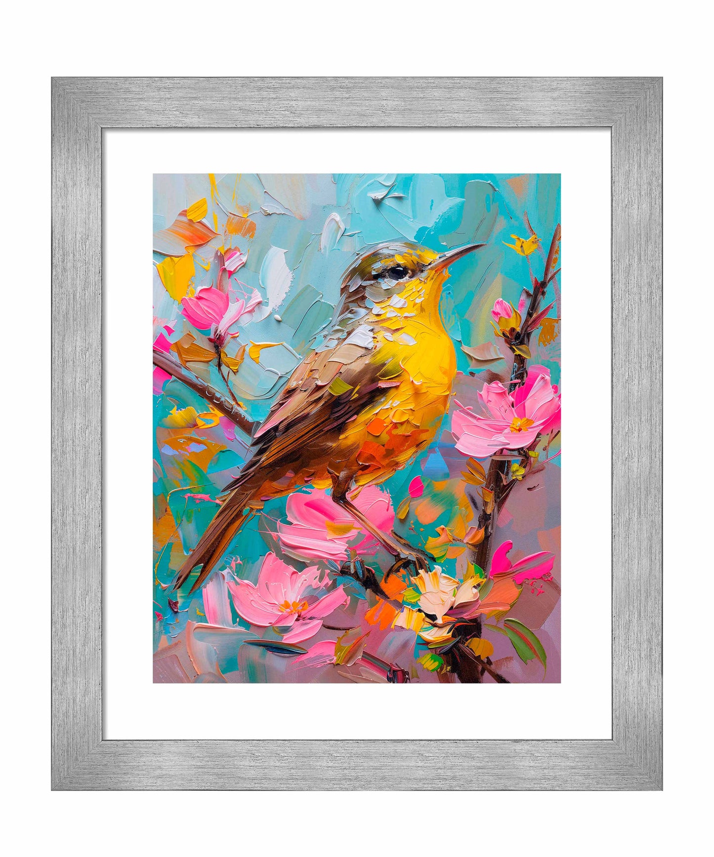 Spring Symphony - Warbler Among Blossoms - Art Prints