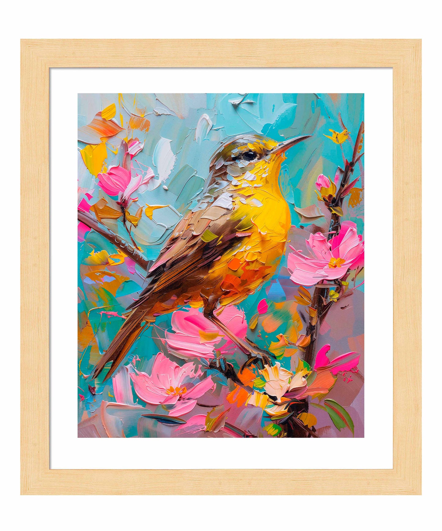 Spring Symphony - Warbler Among Blossoms - Art Prints
