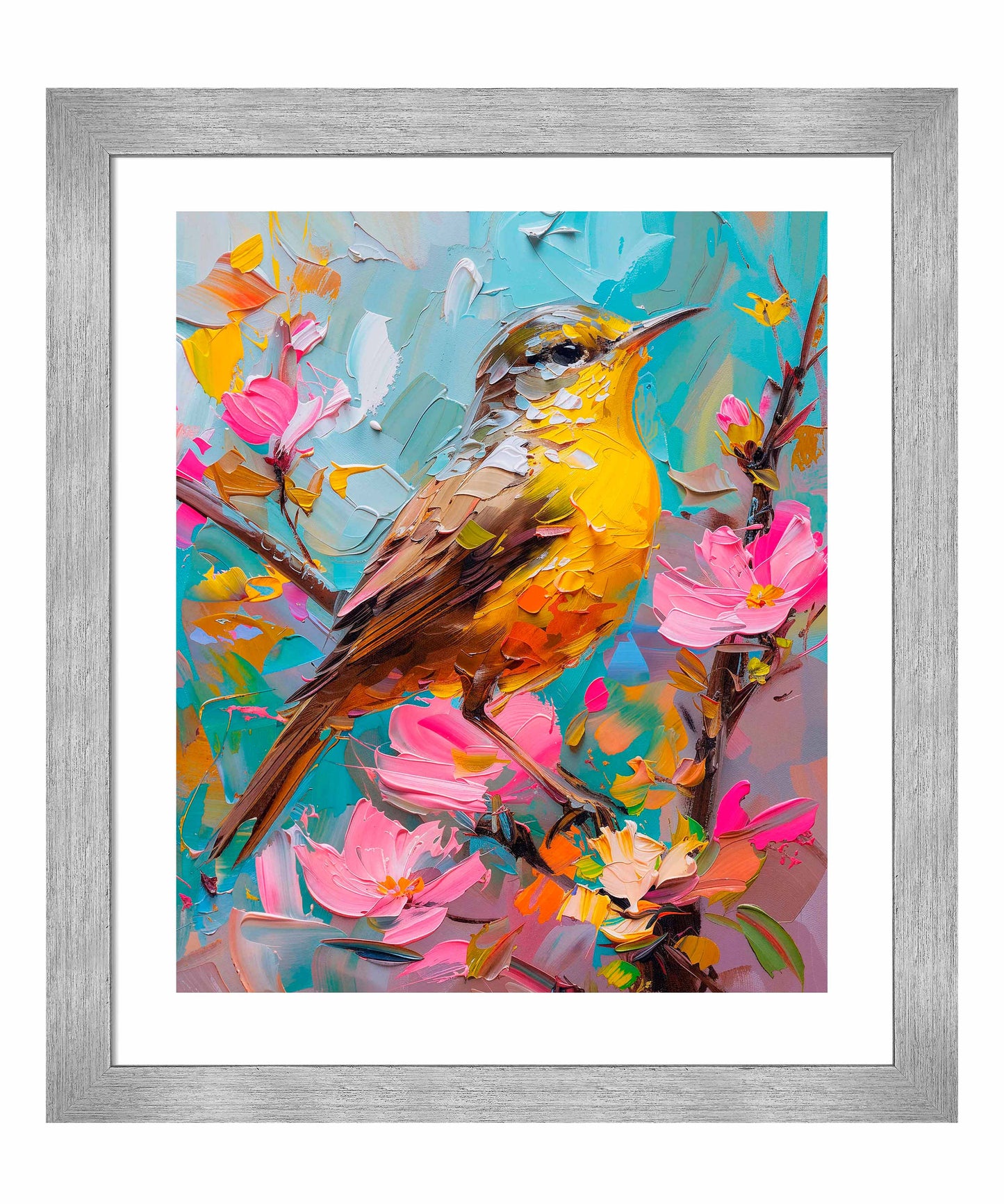 Spring Symphony - Warbler Among Blossoms - Art Prints