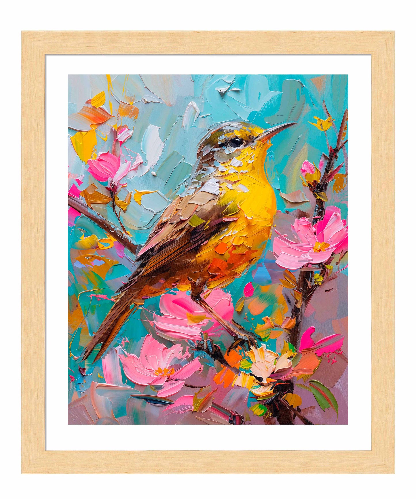 Spring Symphony - Warbler Among Blossoms - Art Prints