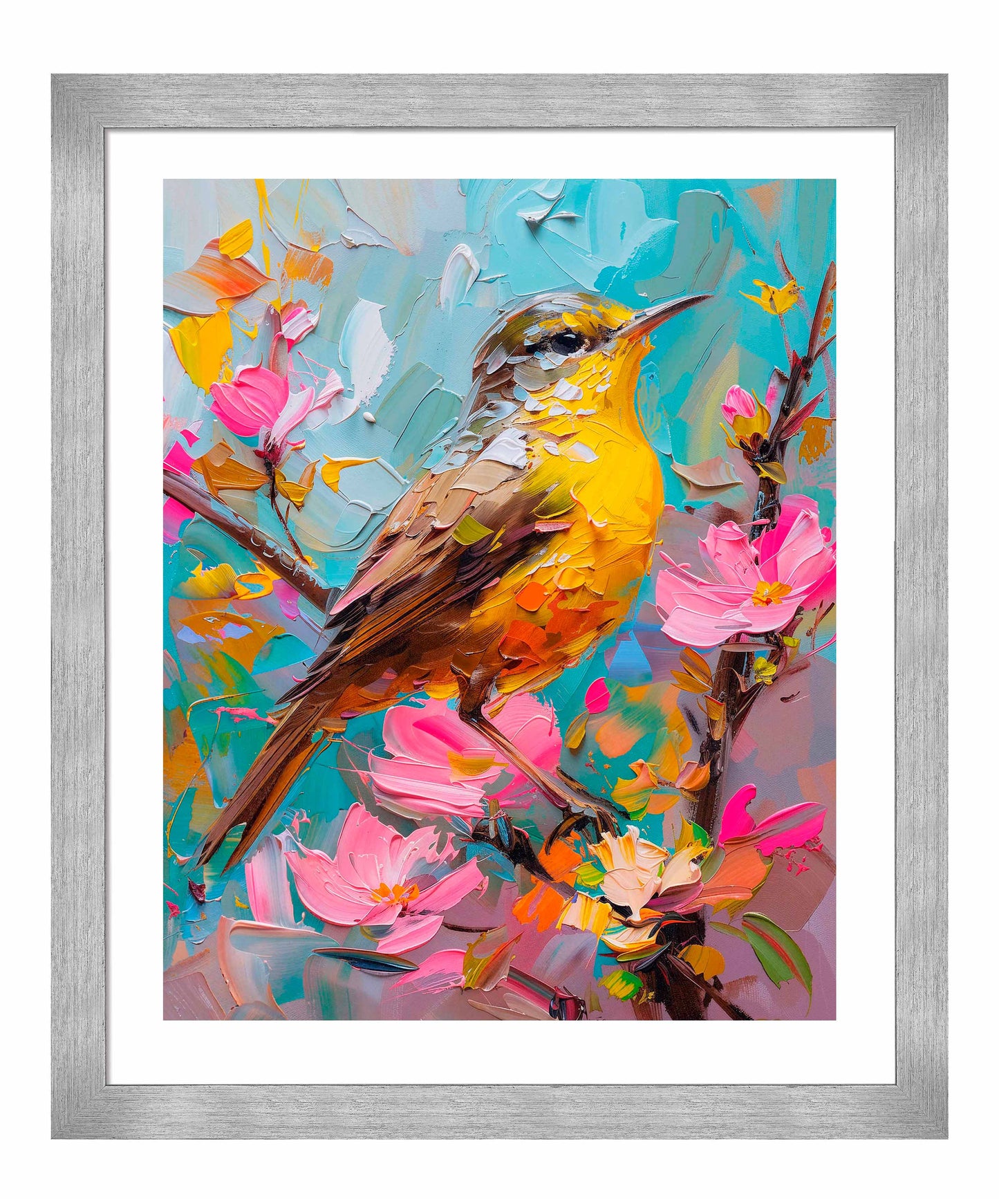 Spring Symphony - Warbler Among Blossoms - Art Prints